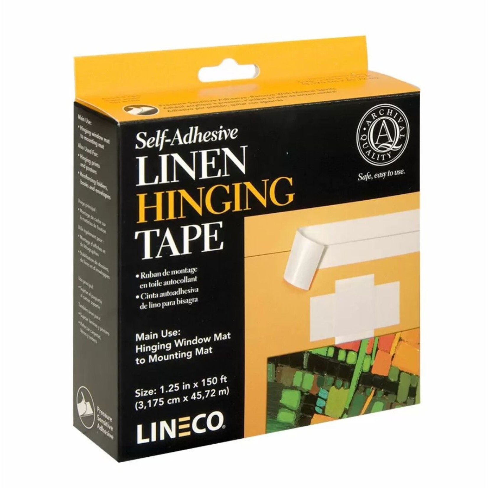 LINECO LINECO SELF ADHESIVE LINEN HINGING TAPE WHITE 1.25''X35'