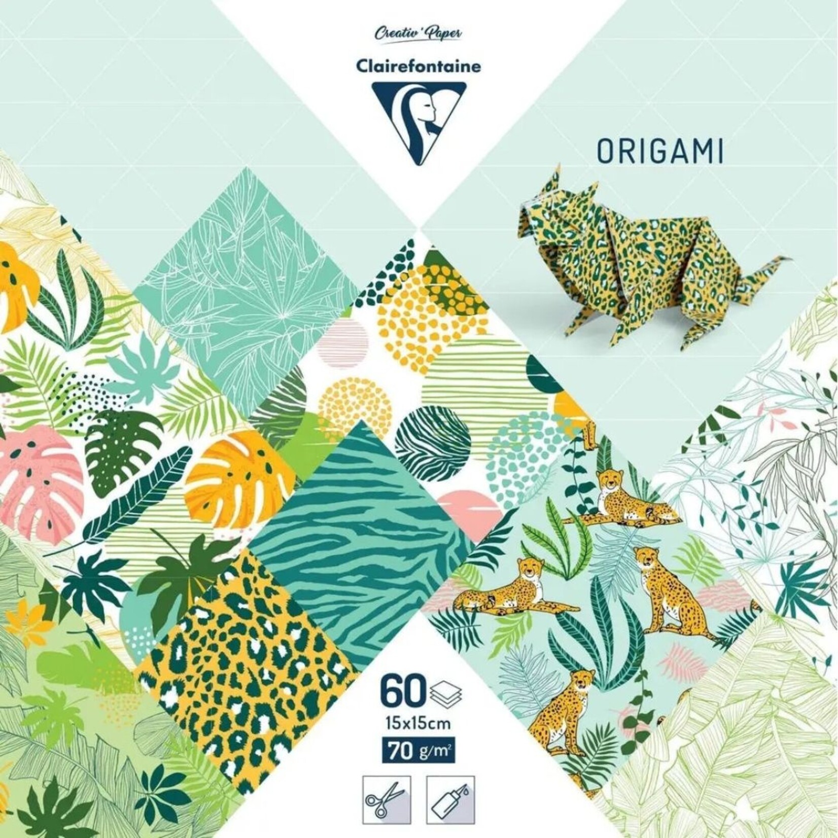 CLAIREFONTAINE ORIGAMI PAPER 5.9" EXOTIC FRESHNESS 60/SHTS