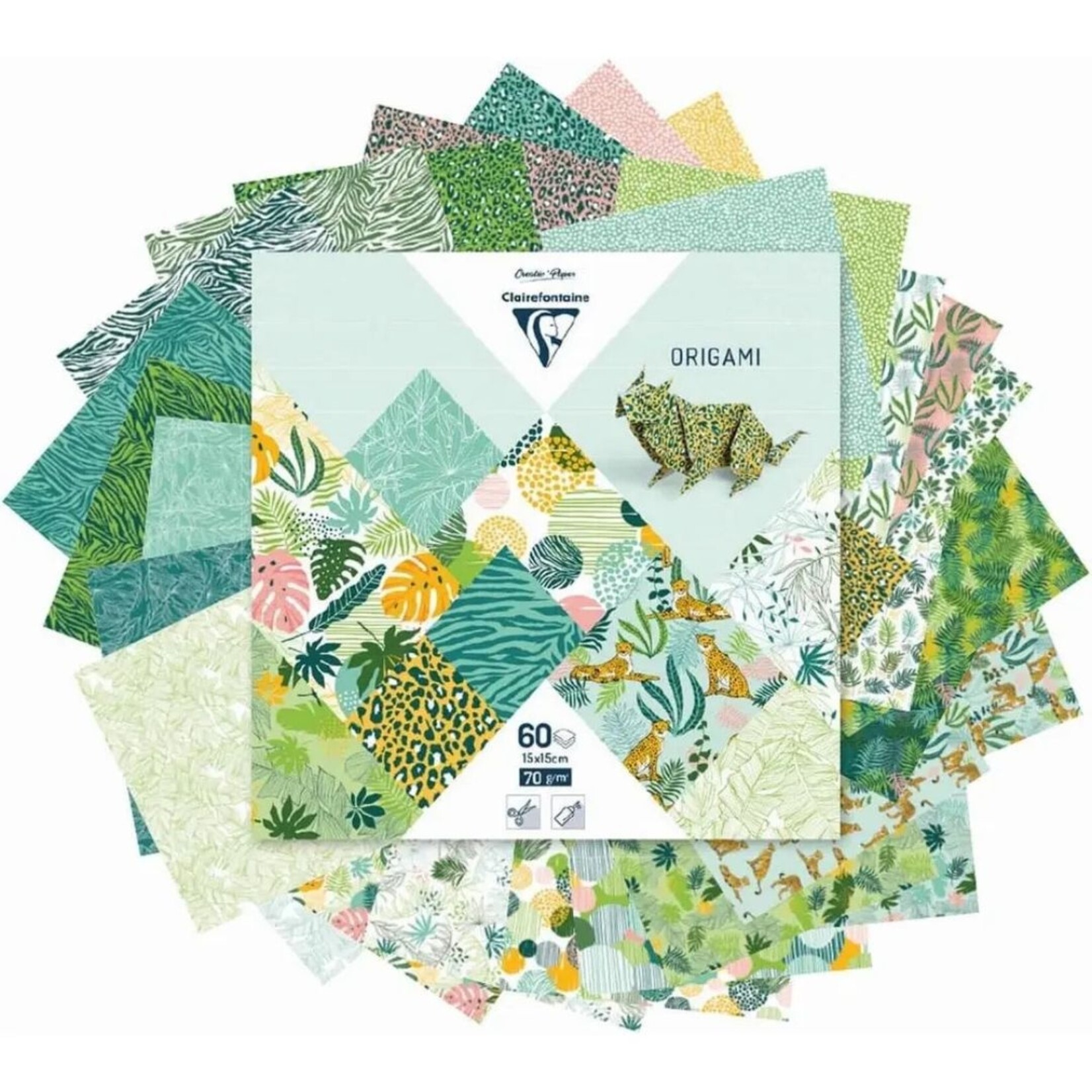 CLAIREFONTAINE ORIGAMI PAPER 5.9" EXOTIC FRESHNESS 60/SHTS
