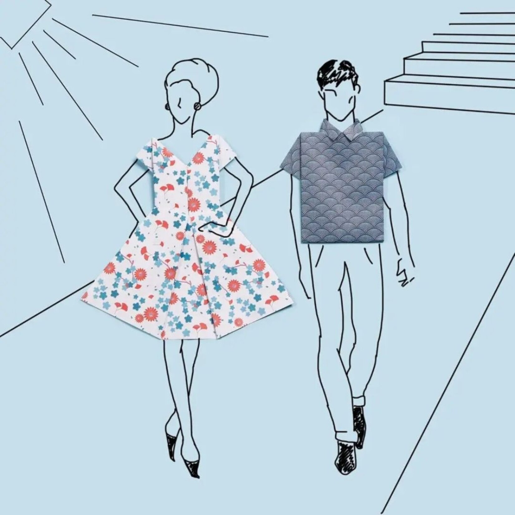 CLAIREFONTAINE ORIGAMI PAPERS ASSORTED SIZES HANAYO 60/SHTS