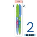 PILOT FRIXION BALL GEL INK PEN 0.7MM BEST FRIENDS SING BLUE CAP