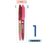 PILOT FRIXION BALL GEL INK PEN 0.7MM BEST FRIENDS HUG MAROON CAP