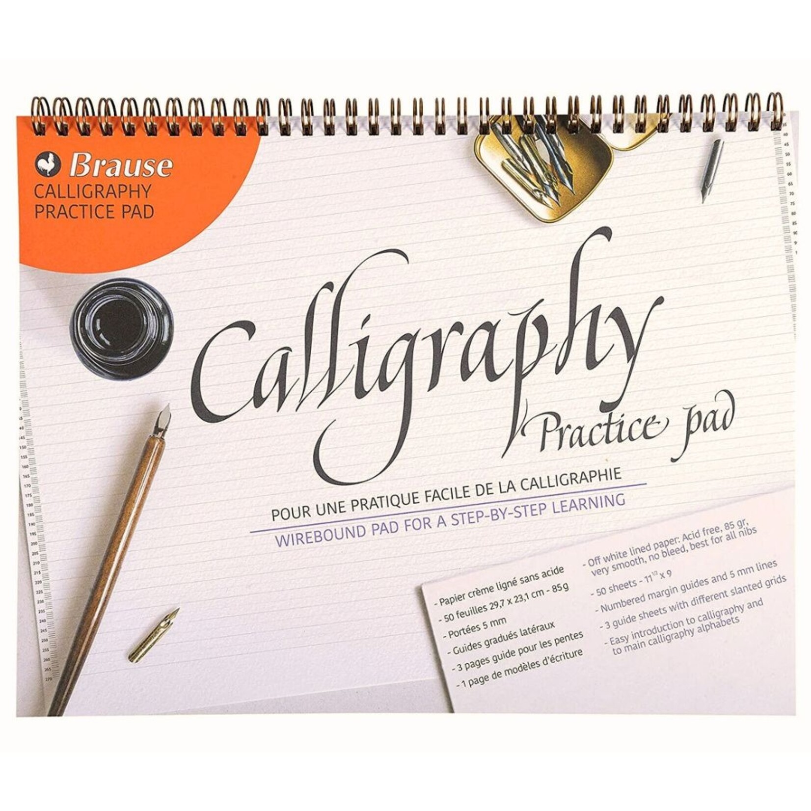 BRAUSE CALLIGRAPHY PRACTICE PAD 11.5X9" 50/SHTS