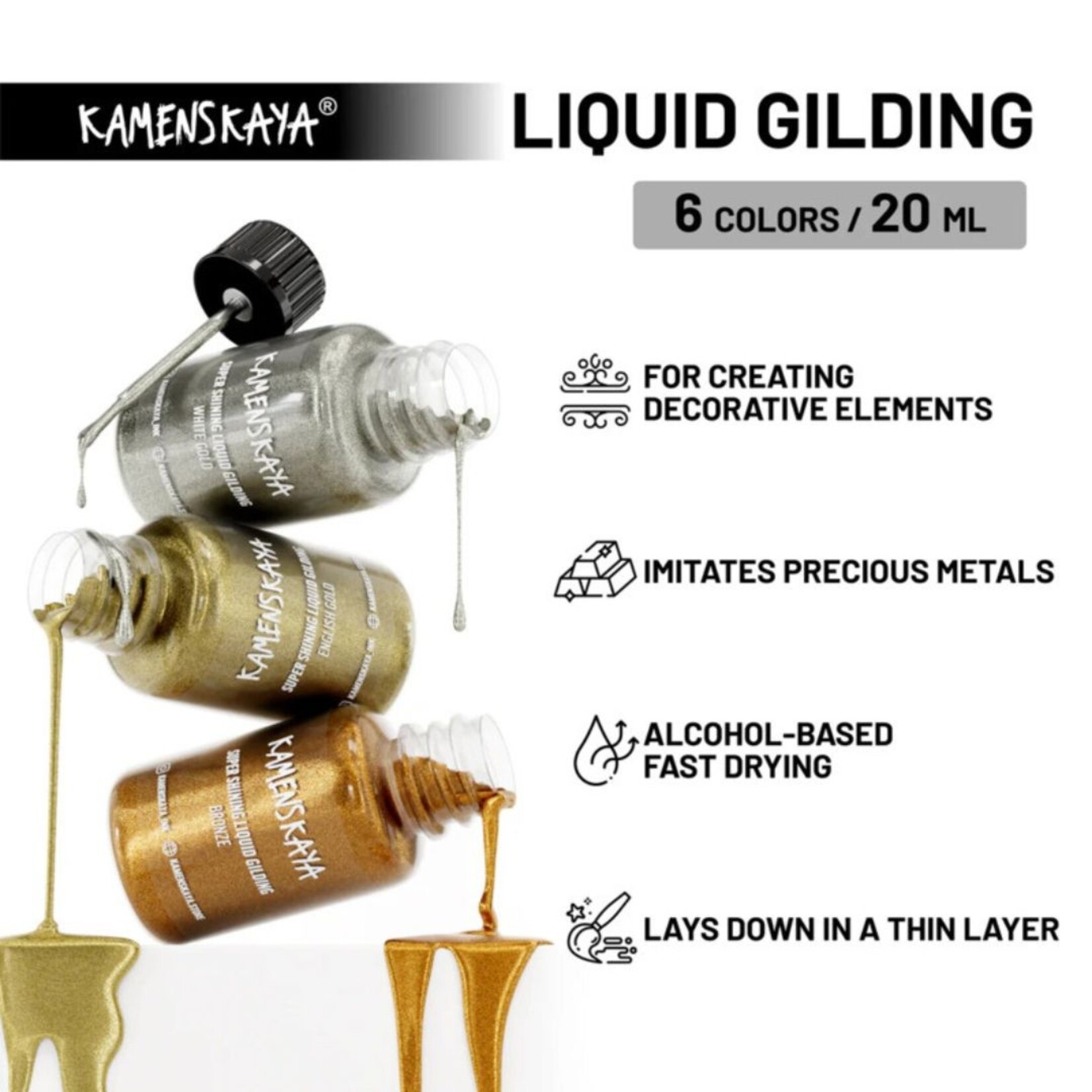 KAMENSKAYA SUPER SHINING GILDING LIQUID 20ML BRONZE