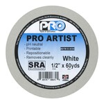 PRO ARTIST TAPE WHITE 60YDS 1/2"