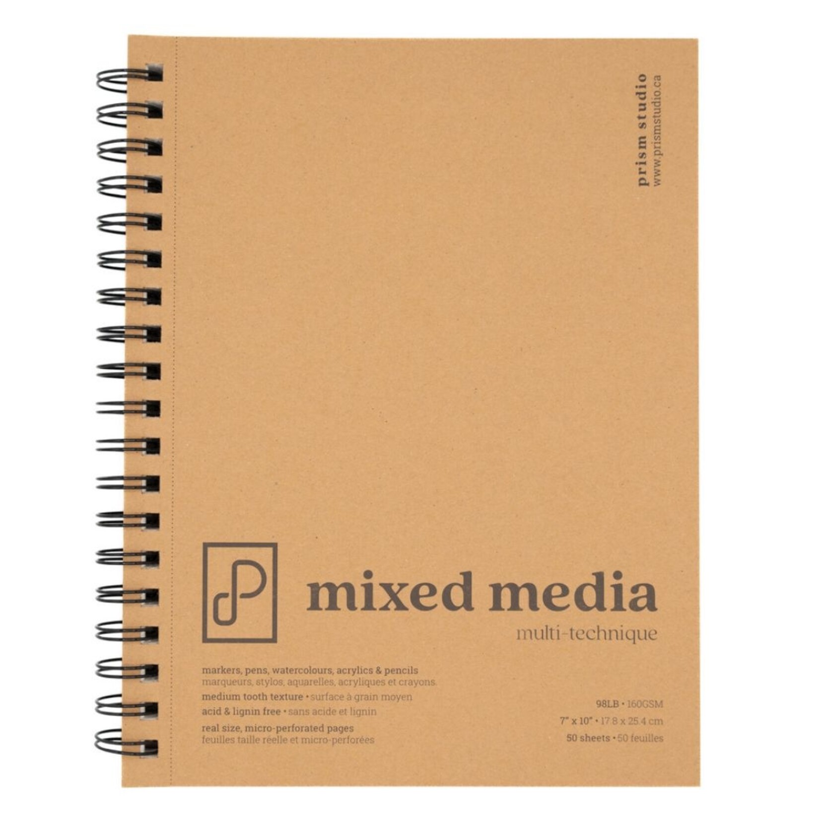 PRISM STUDIO MIXED MEDIA PAD 98LB 7X10" 50/SHT