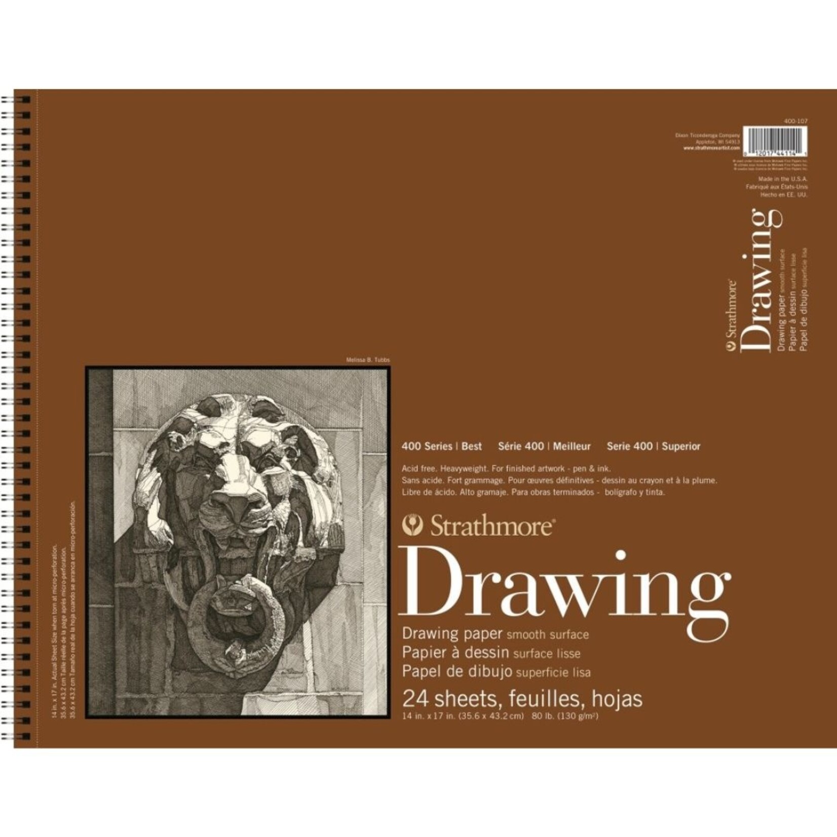 STRATHMORE STRATHMORE 400 SERIES DRAWING PAD 80LB 14X17"