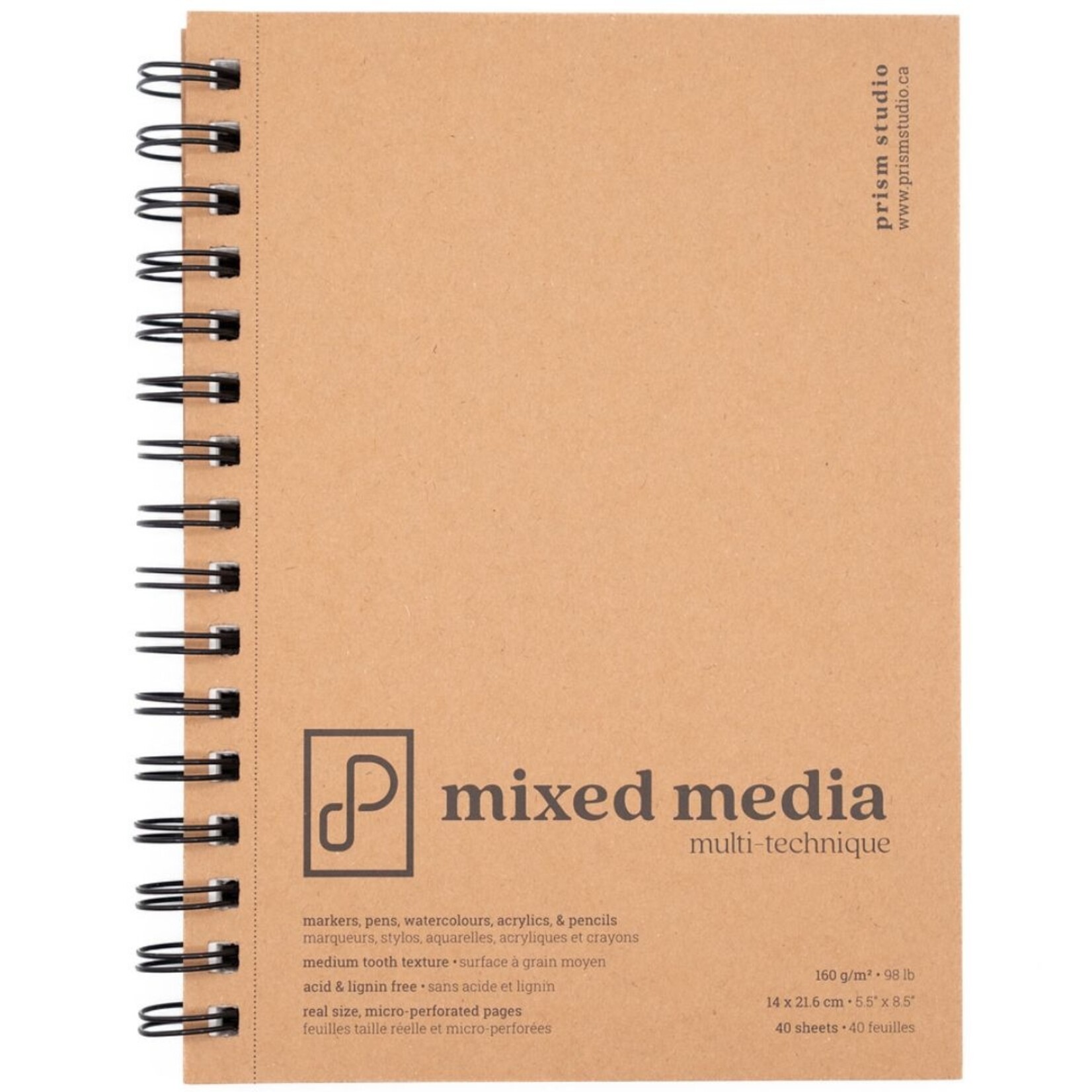 PRISM STUDIO MIXED MEDIA PAD 98LB 5.5X8.5" 50/SHT