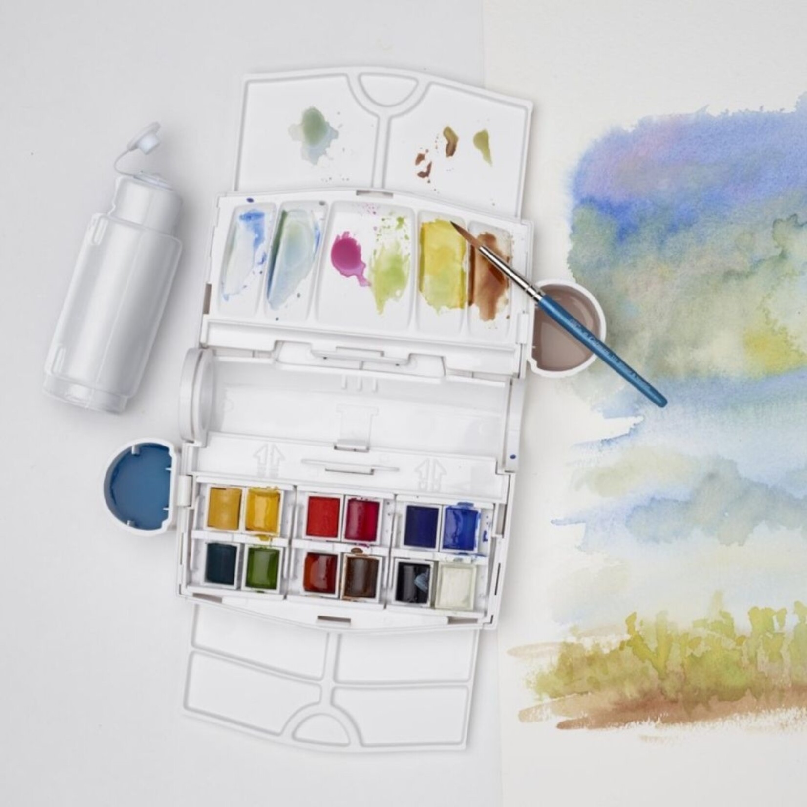COTMAN WATERCOLOUR FIELD TRAVEL HALF PAN SET/13