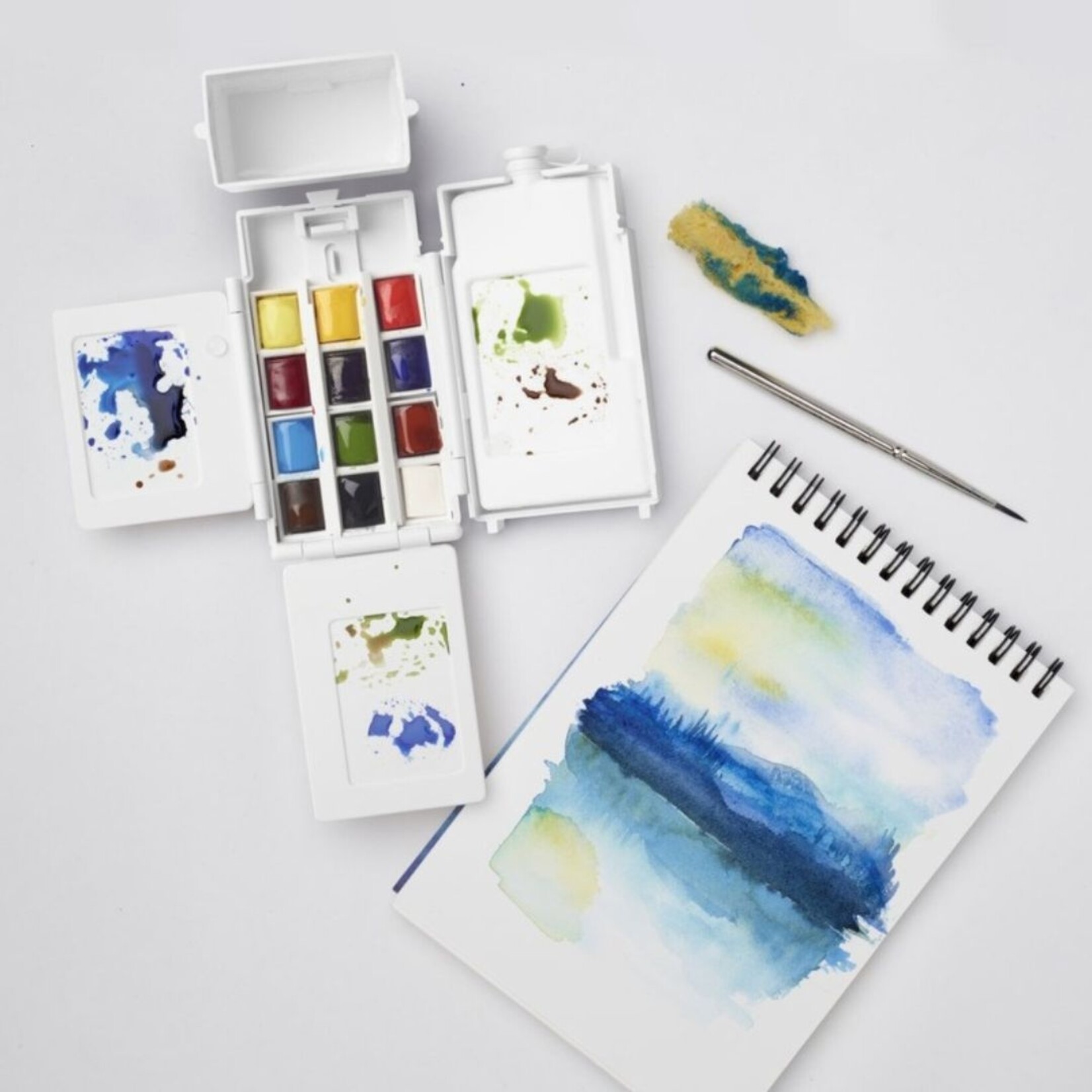 WINSOR NEWTON COTMAN WATERCOLOUR FIELD TRAVEL HALF PAN SET/14