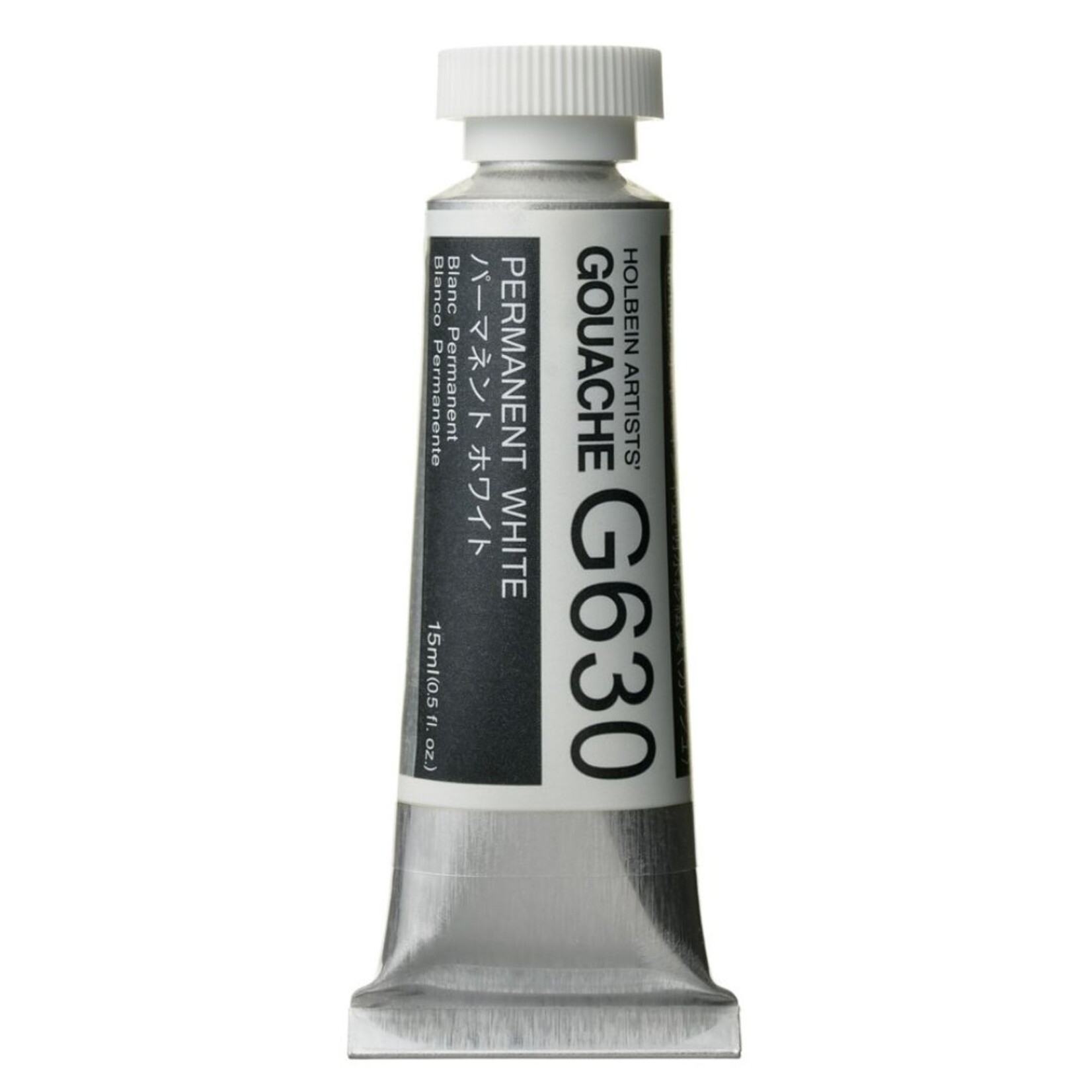 HOLBEIN ARTISTS GOUACHE 15ML G630 PERMANENT WHITE