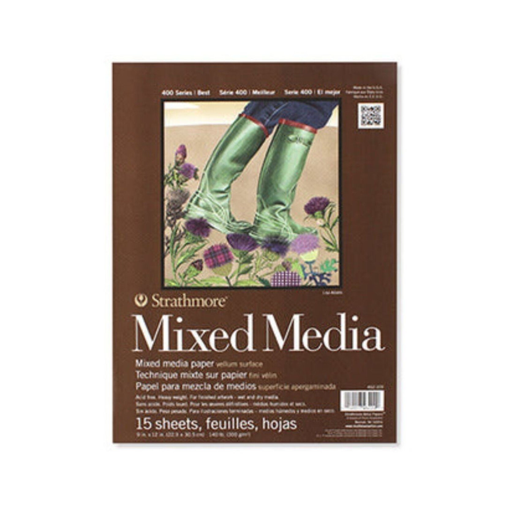 STRATHMORE STRATHMORE 400 SERIES MIXED MEDIA PAD VELLUM SURFACE 6X8"