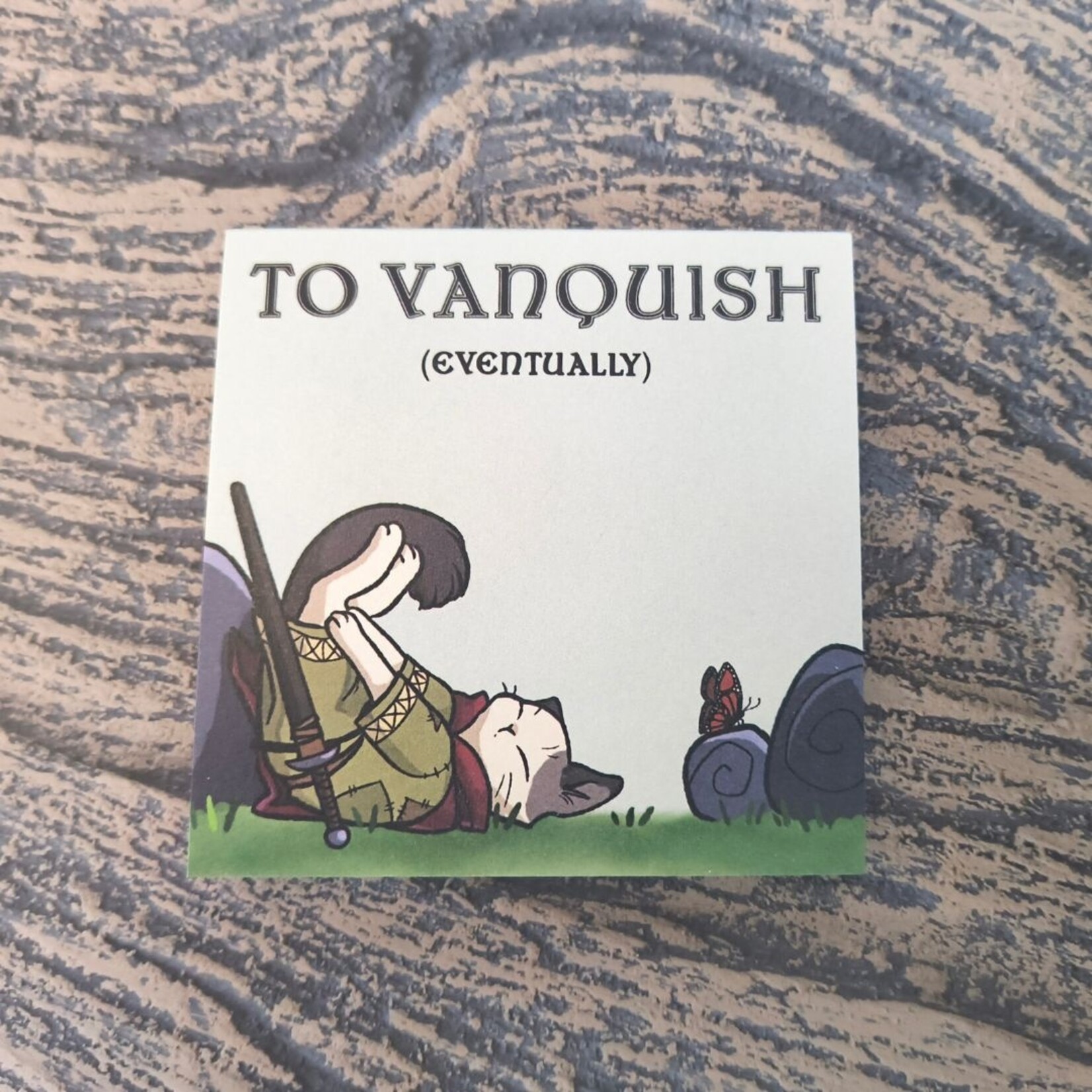 ALICIA ROBINSON MEMO PAD 3X3 TO VANQUISH