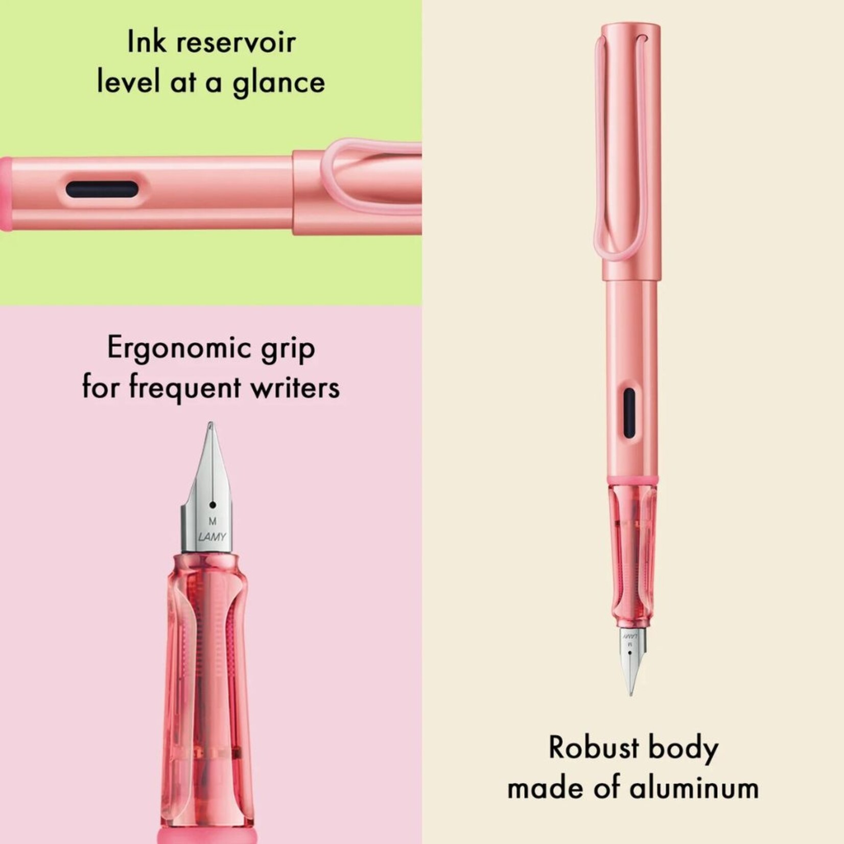 LAMY AL-STAR FOUNTAIN PEN FLAMINGO F