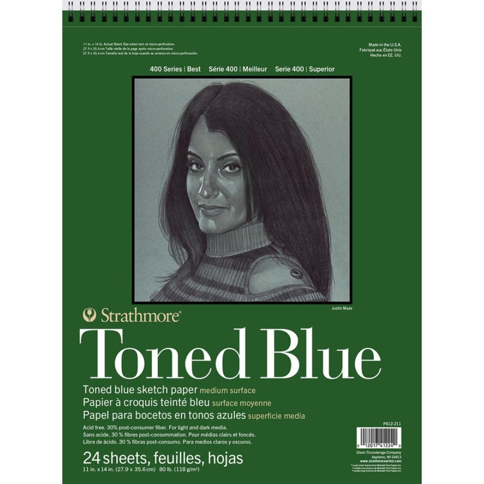 STRATHMORE STRATHMORE TONED BLUE SKETCH PAD 11X14