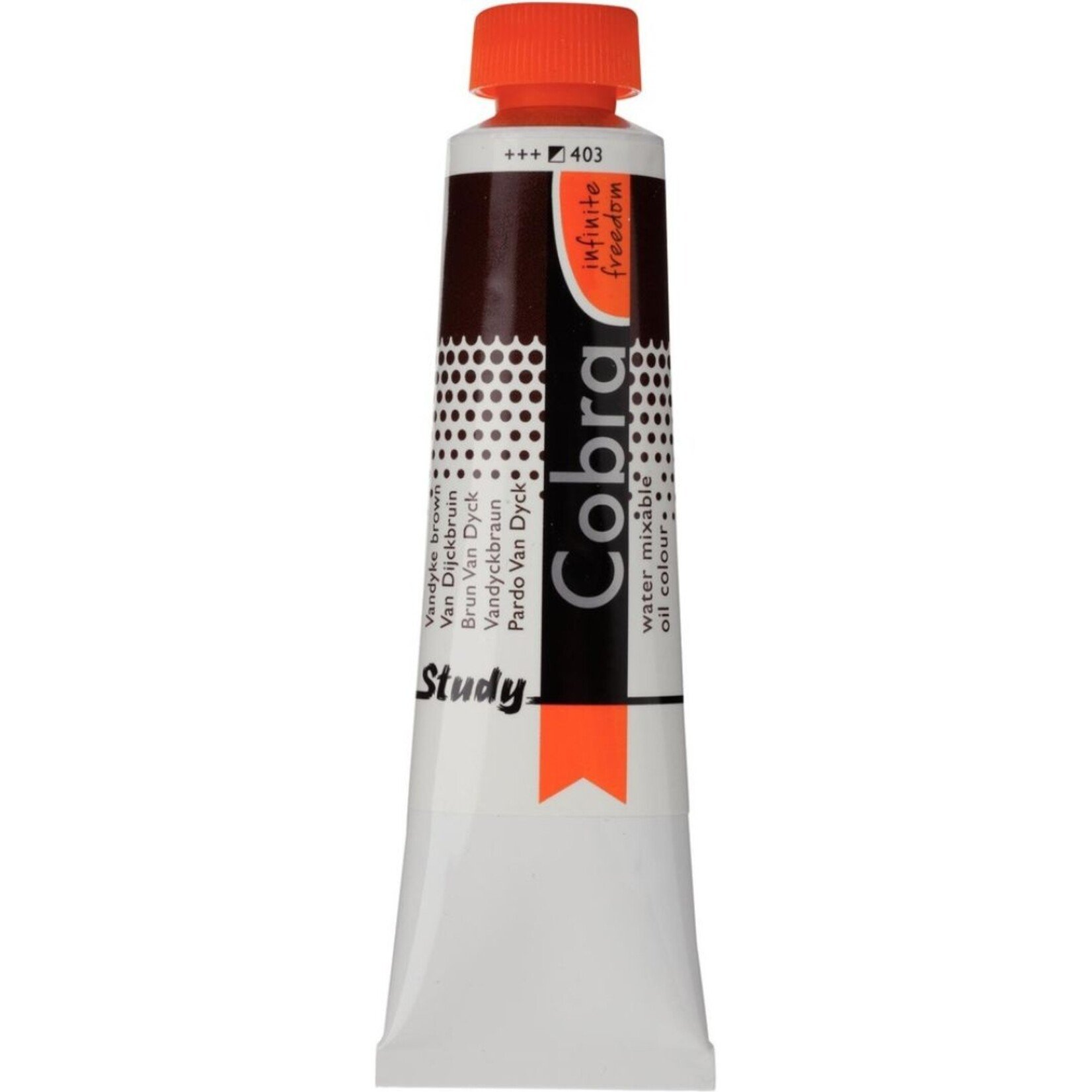 COBRA STUDY WATER MIXABLE OIL 40ML VANDYKE BROWN 403