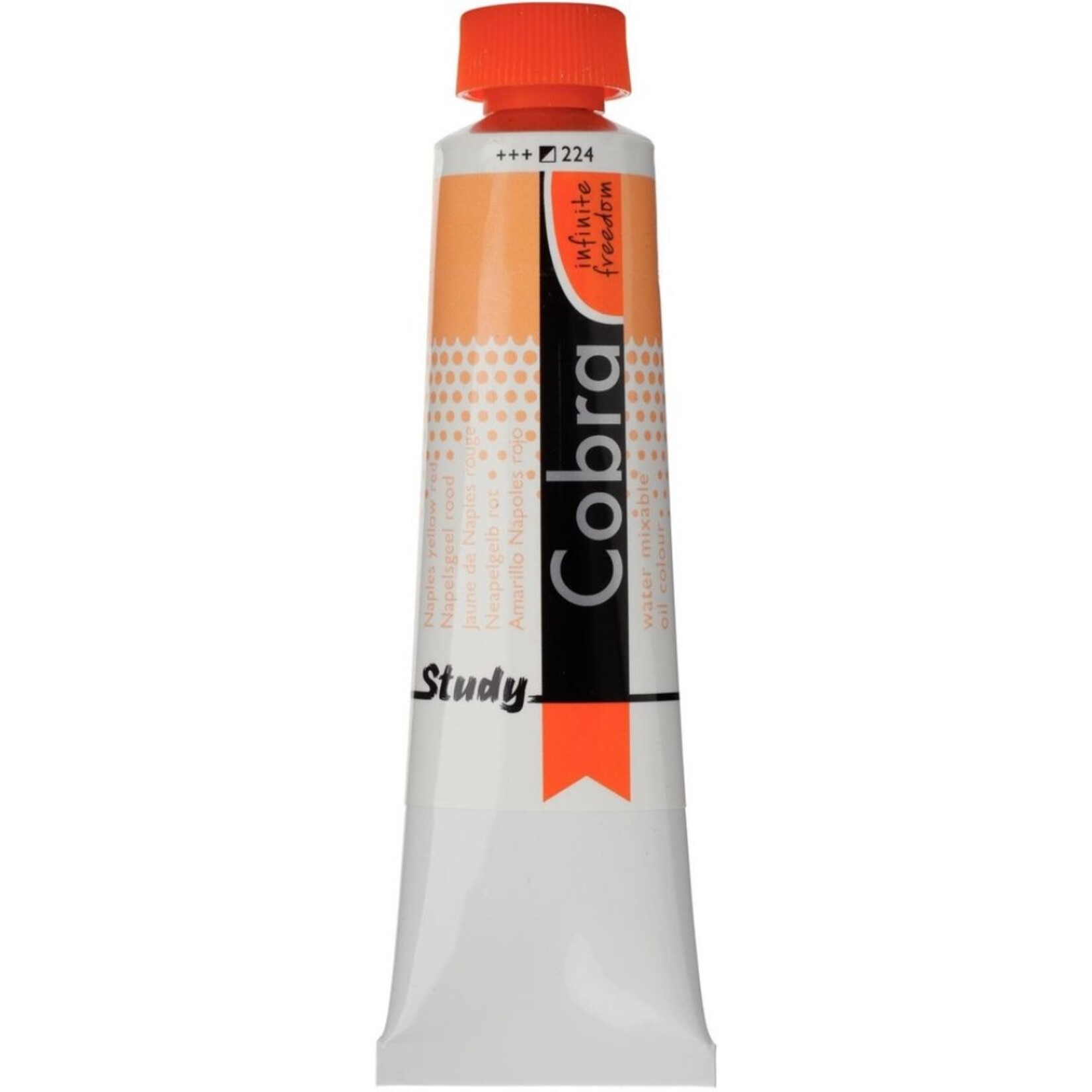 COBRA STUDY WATER MIXABLE OIL 40ML NAPLES YELLOW RED 224