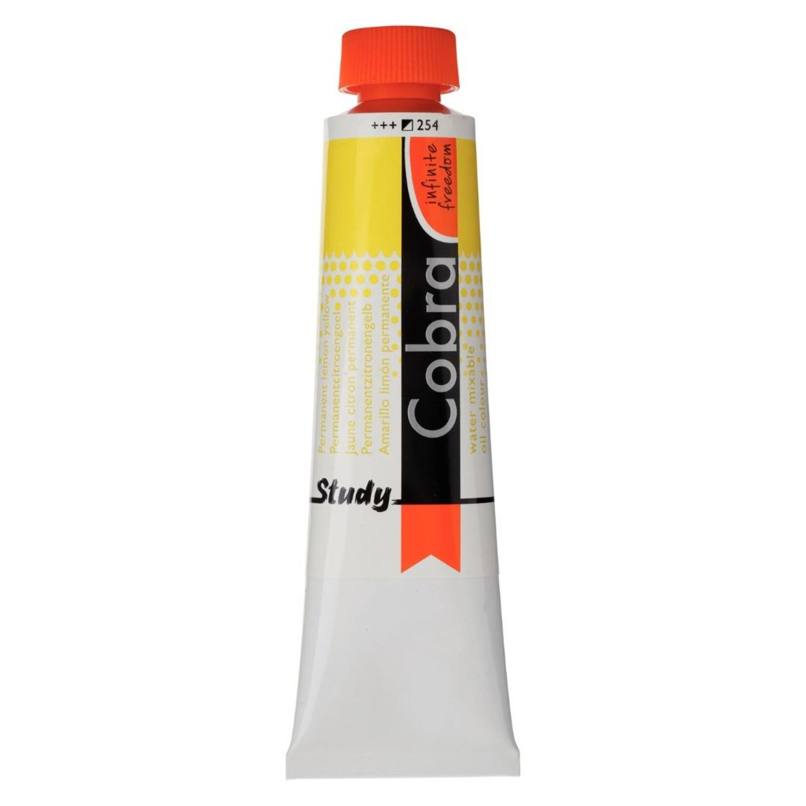COBRA STUDY WATER MIXABLE OIL 40ML PERMANENT LEMON YELLOW 254