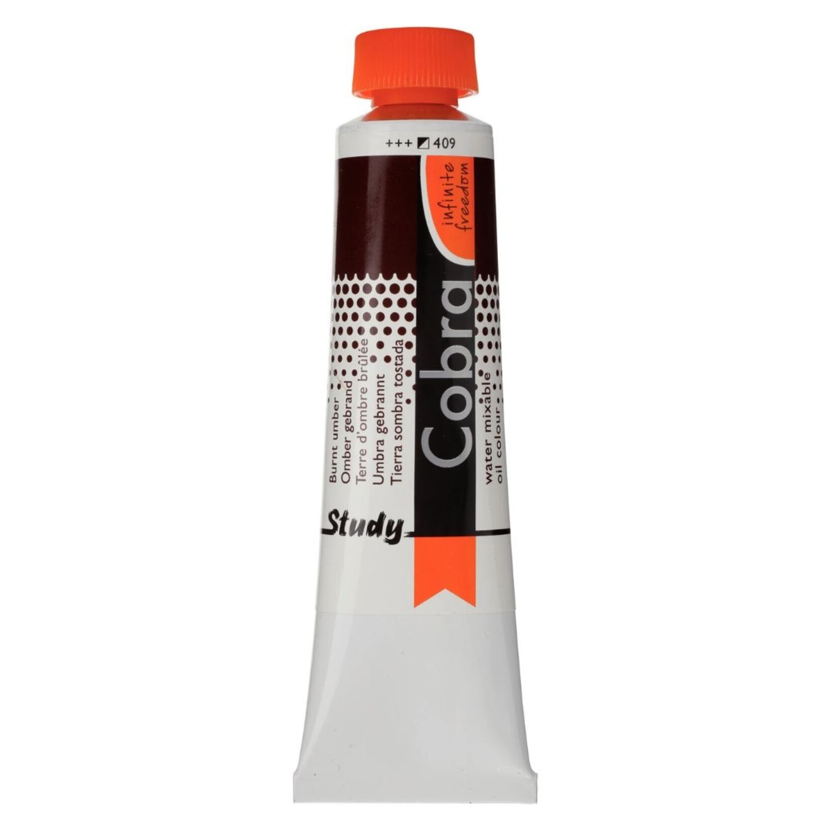 COBRA STUDY WATER MIXABLE OIL 40ML BURNT UMBER 409