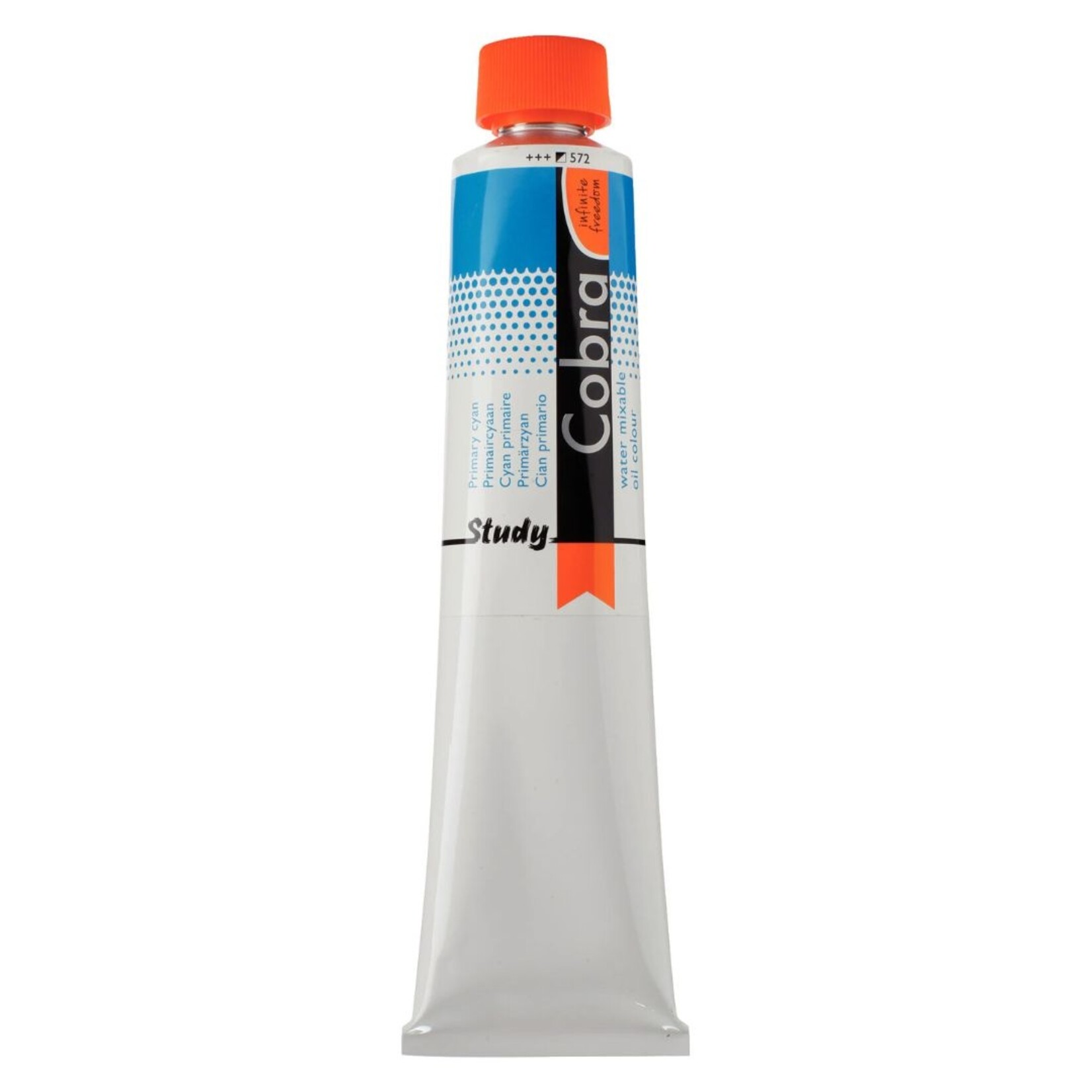 COBRA STUDY WATER MIXABLE OIL 200ML PRIMARY CYAN 572