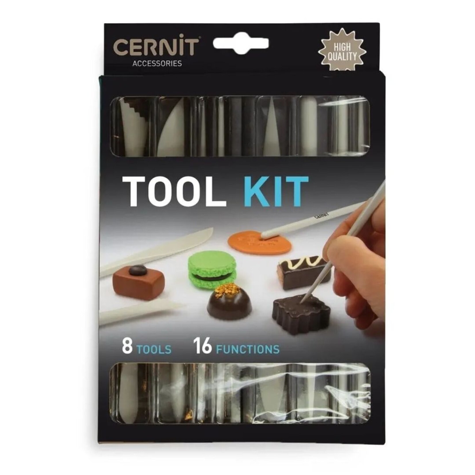 CERNIT PLASTIC POLYMER CLAY TOOL SET/8