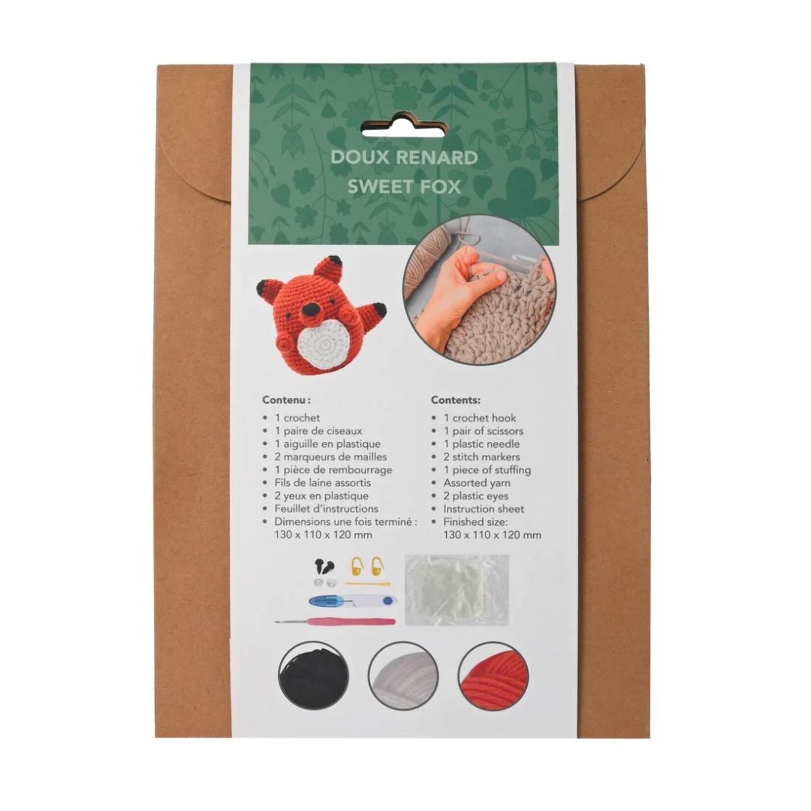 PBI ART DIY CROCHET AMIGURUMI KIT SWEET FOX