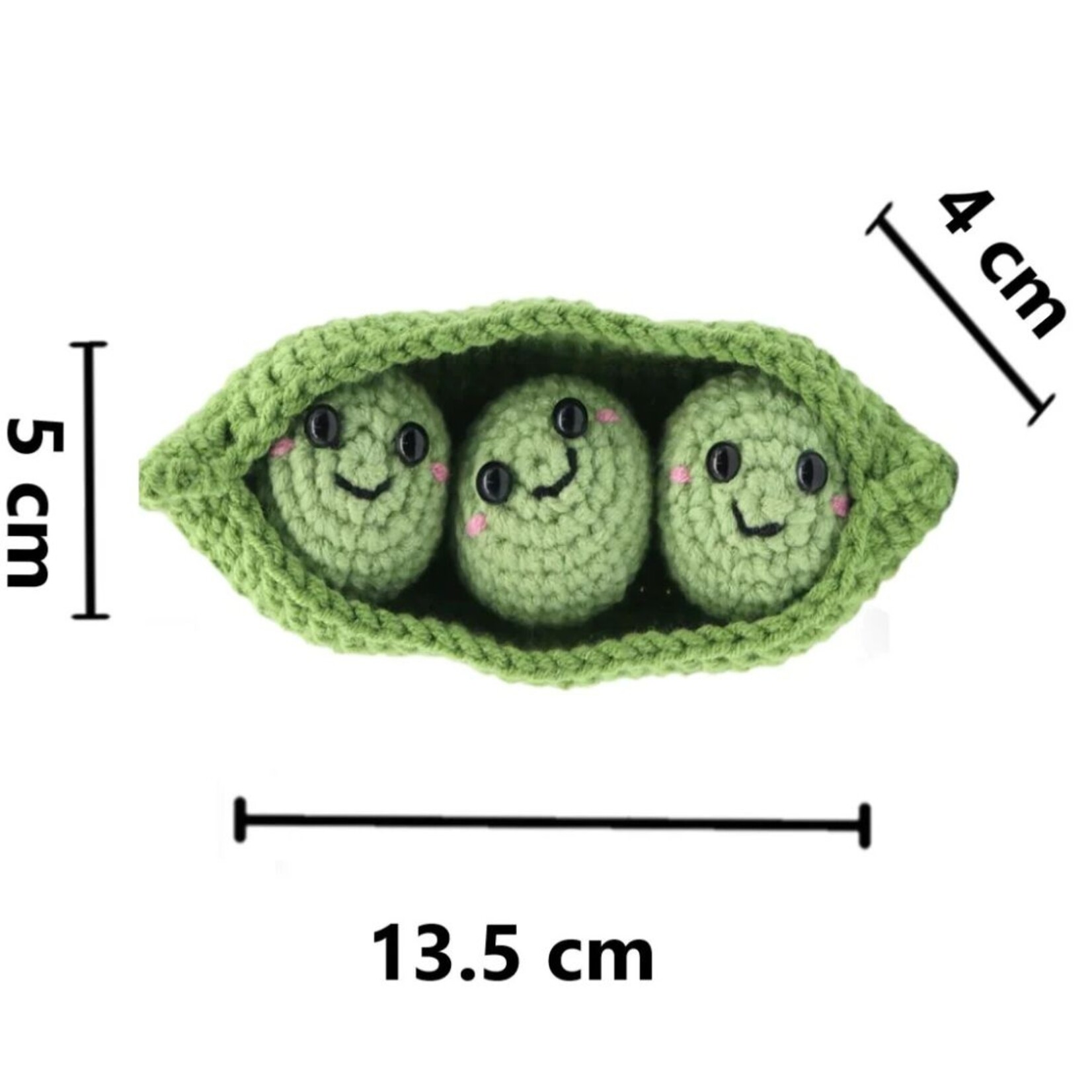PBI ART DIY CROCHET KEY RING KIT PEAS IN A POD