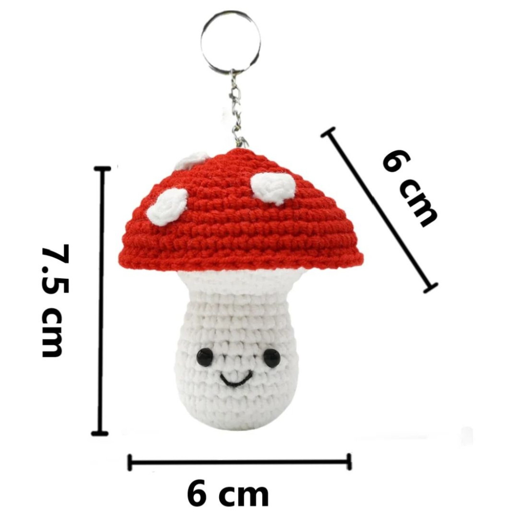 PBI ART DIY CROCHET KEY RING KIT MINI MUSHROOM