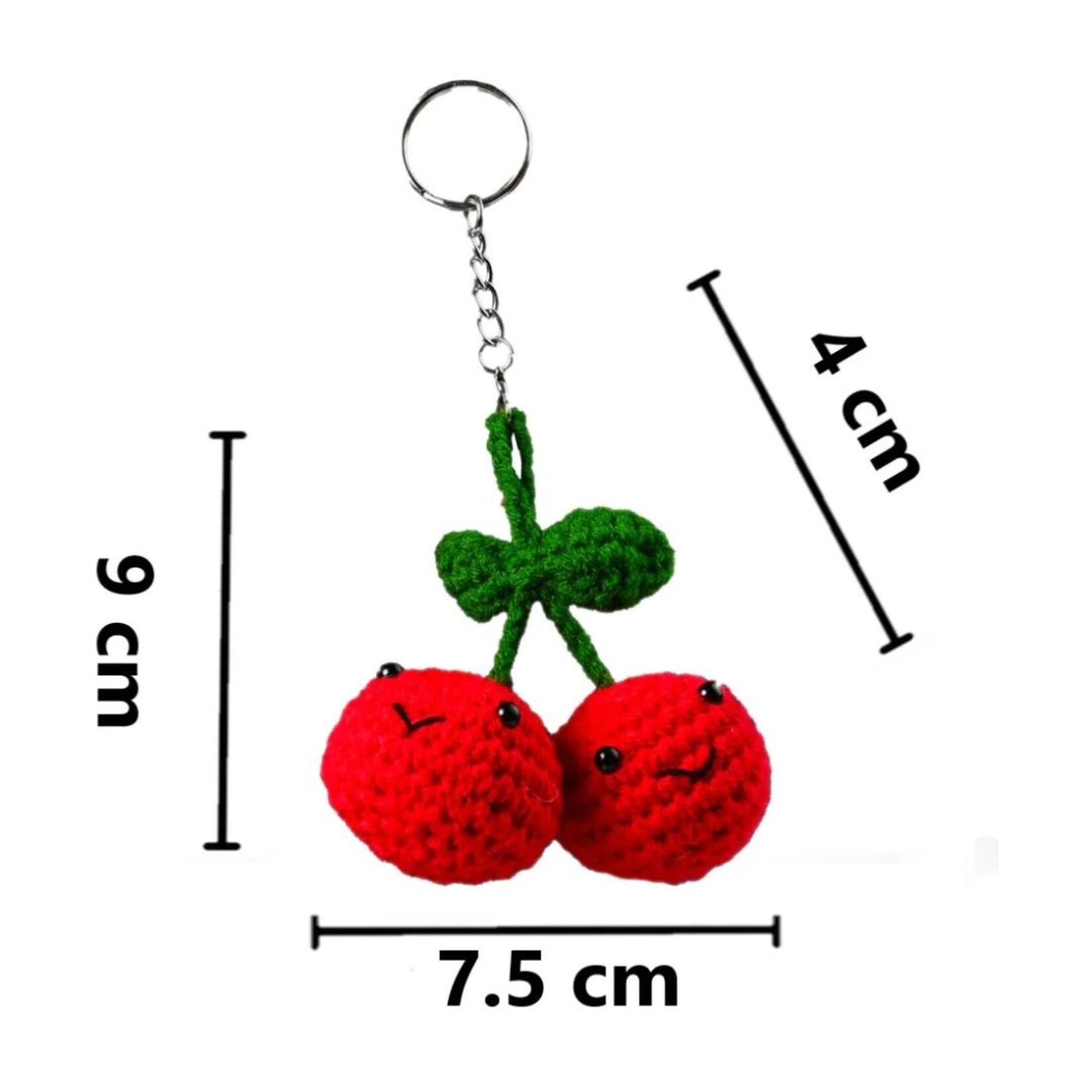 PBI ART DIY CROCHET KEY RING KIT CHERRIES
