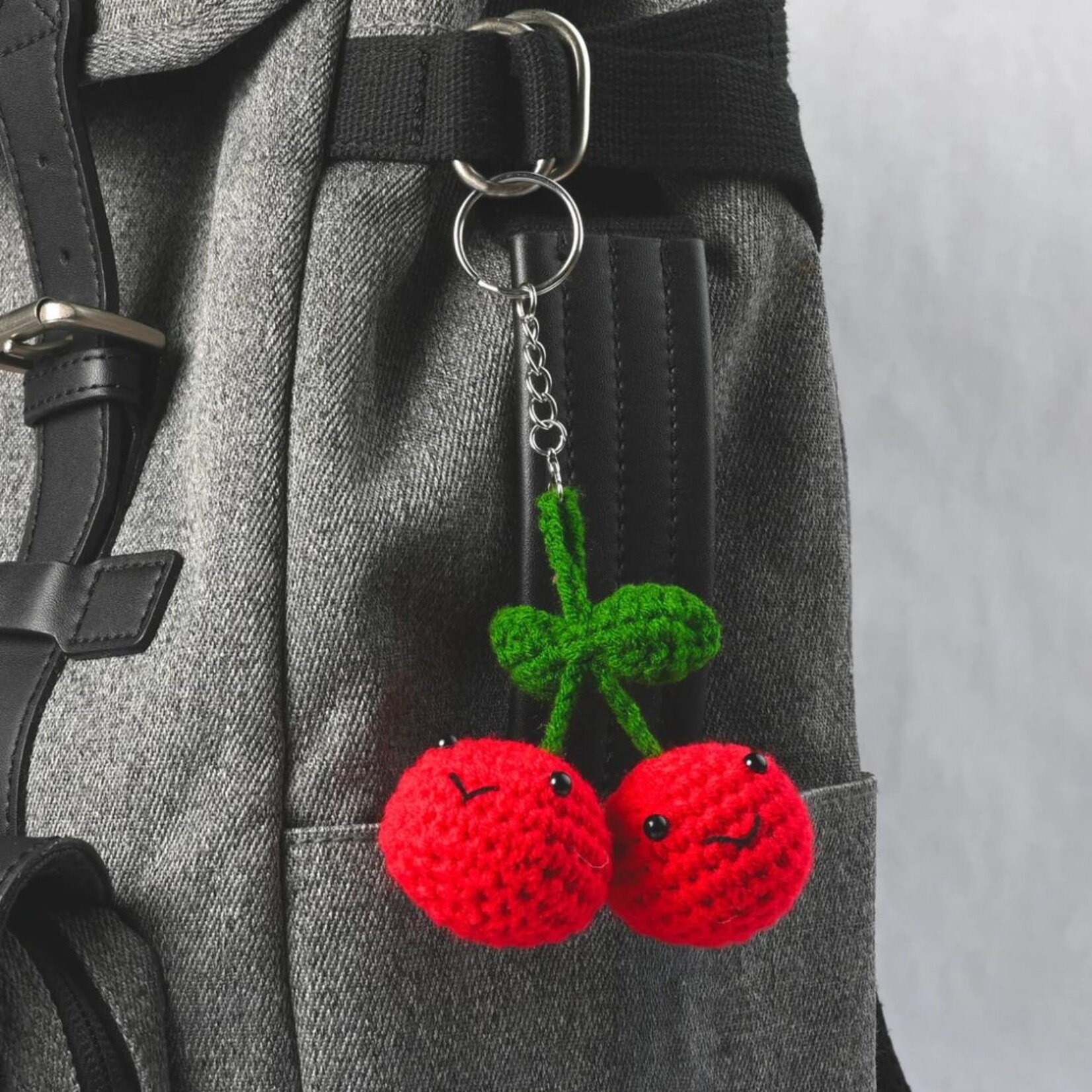 PBI ART DIY CROCHET KEY RING KIT CHERRIES