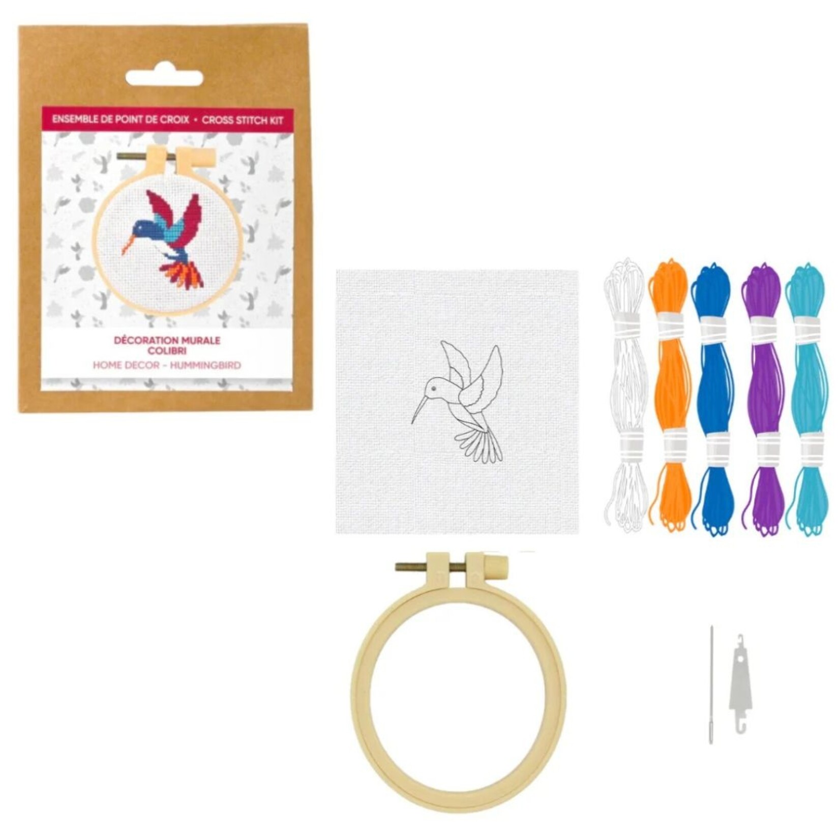 PBI ART CROSS STITCH KIT HUMMINGBIRD