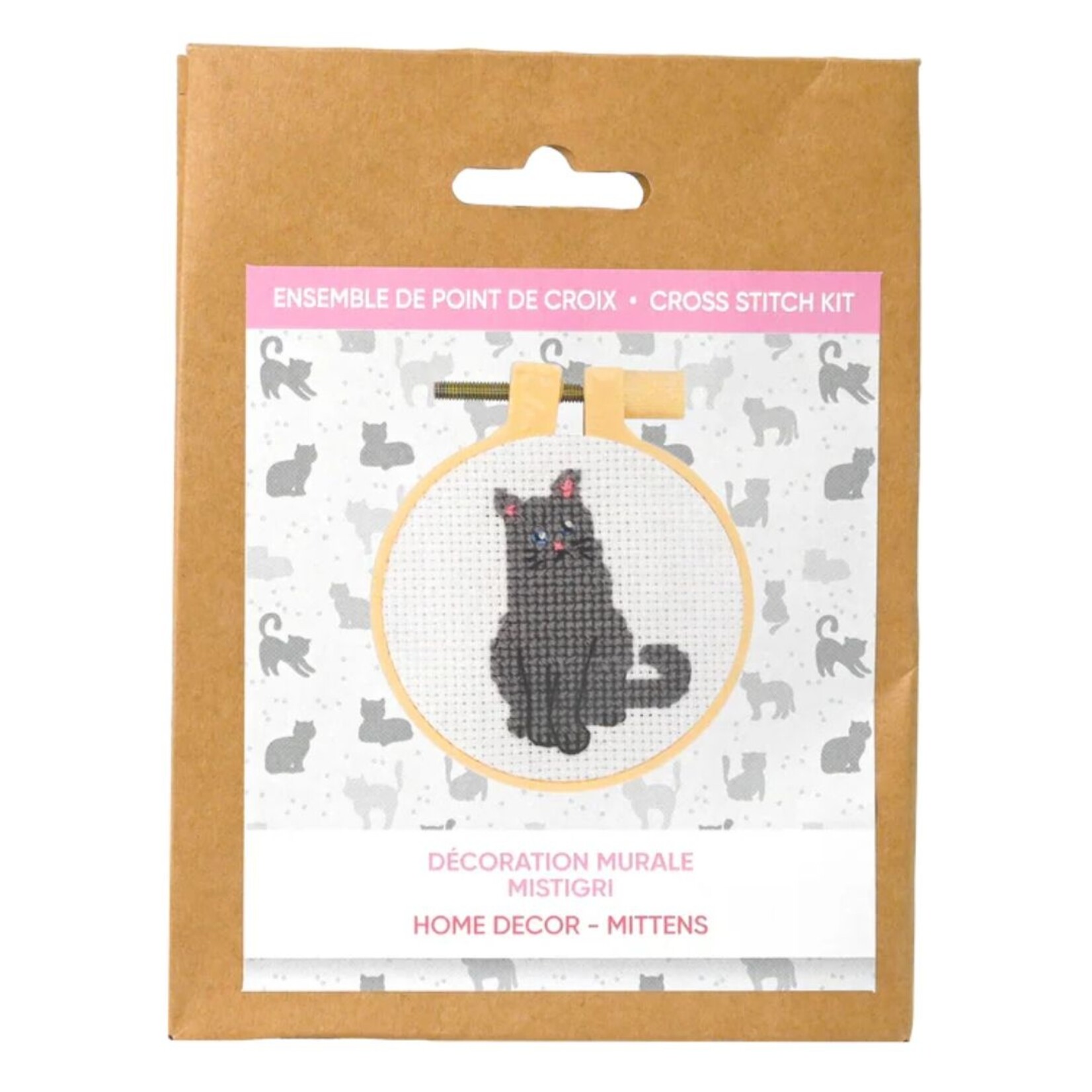PBI ART CROSS STITCH KIT MITTENS KITTY