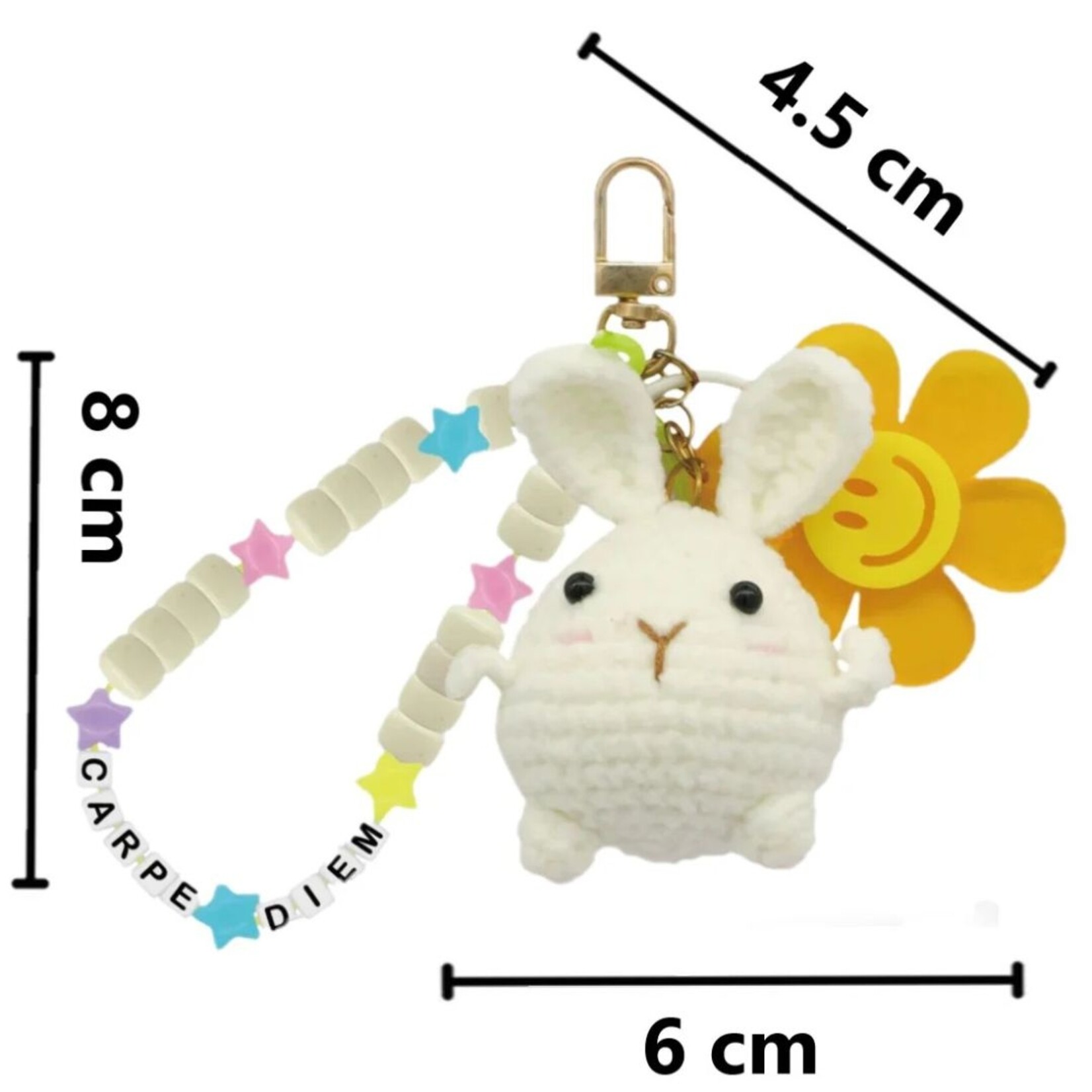 PBI ART DIY CROCHET KEY RING KIT LITTLE BUNNY