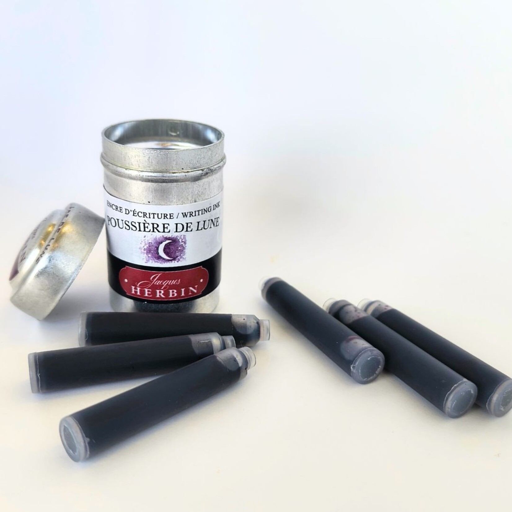 HERBIN INK CARTRIDGE REFILL 6/PK MOON DUST