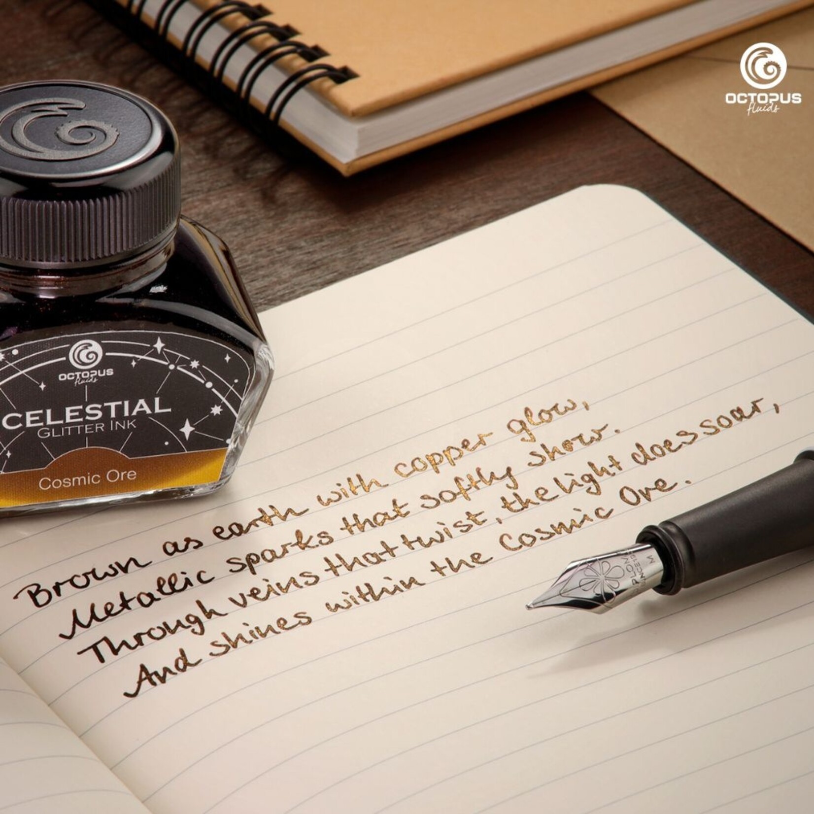 OCTOPUS CELESTIAL GLITTER INK 10ML COSMIC ORE