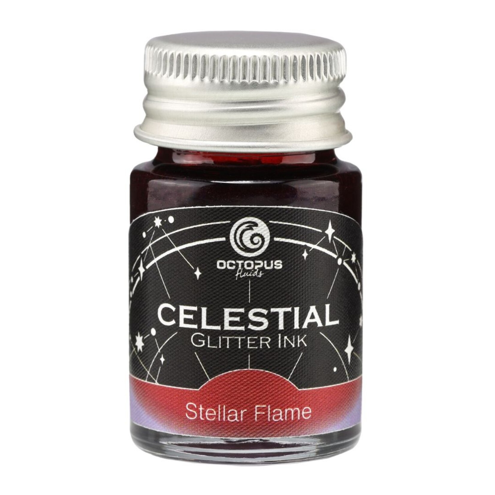 OCTOPUS CELESTIAL GLITTER INK 10ML STELLAR FLAME