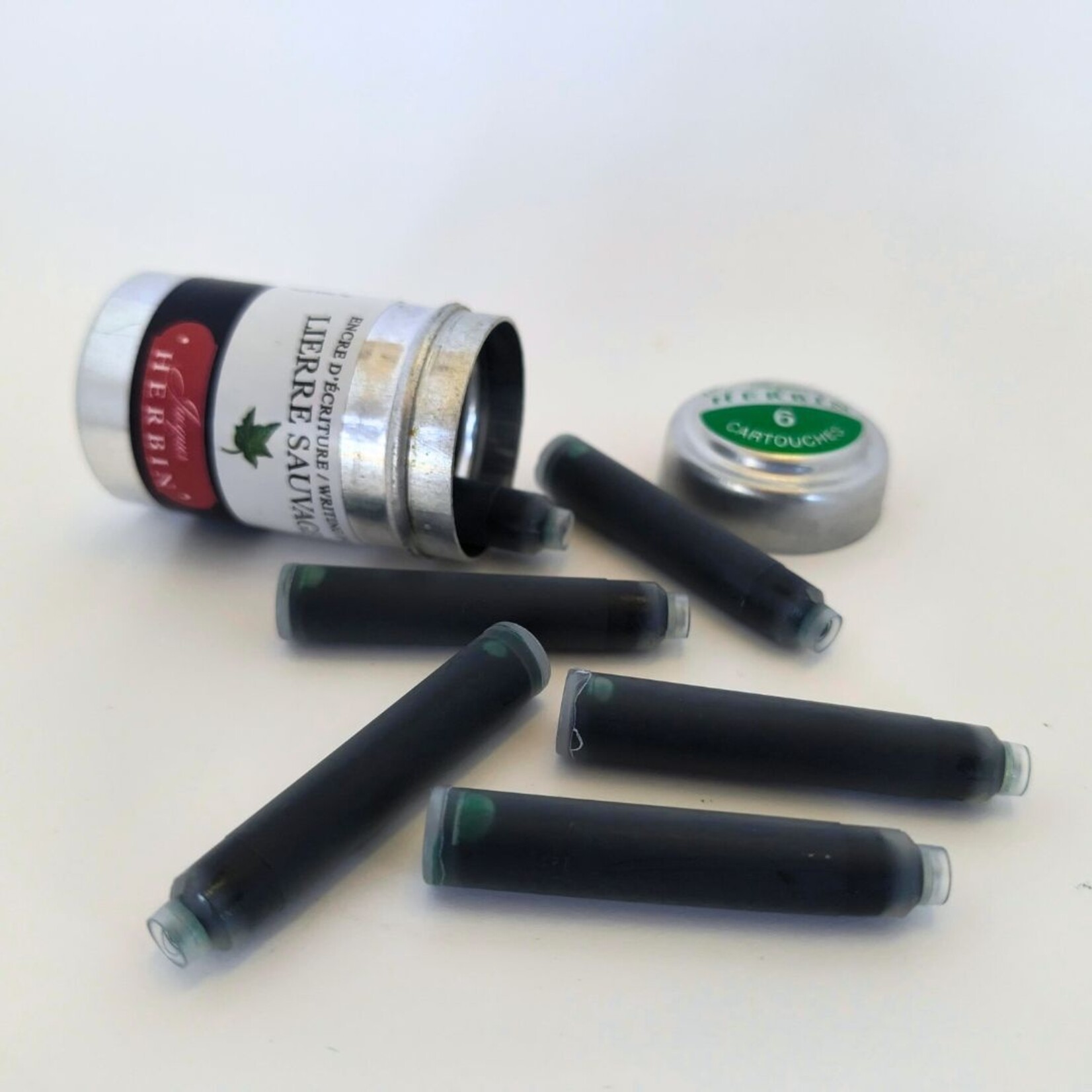 HERBIN INK CARTRIDGE REFILL 6/PK WILD IVY