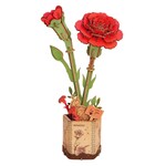 ROWOOD 3D WOODEN PUZZLE RED CARNATION
