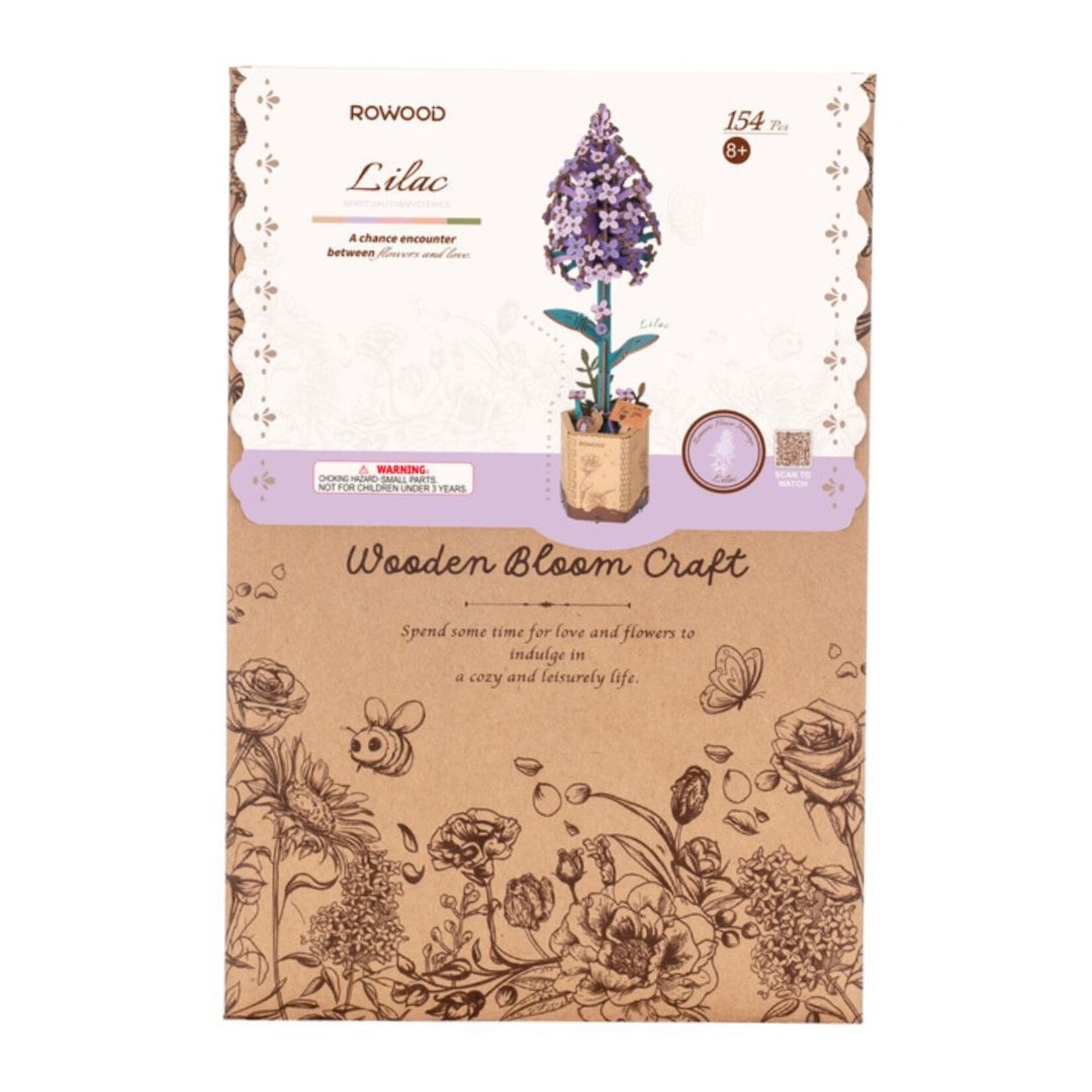 ROWOOD 3D WOODEN PUZZLE LILAC