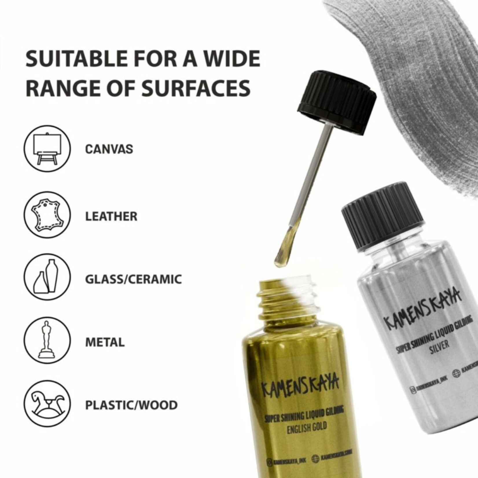 KAMENSKAYA SUPER SHINING GILDING LIQUID 20ML BRIGHT GOLD
