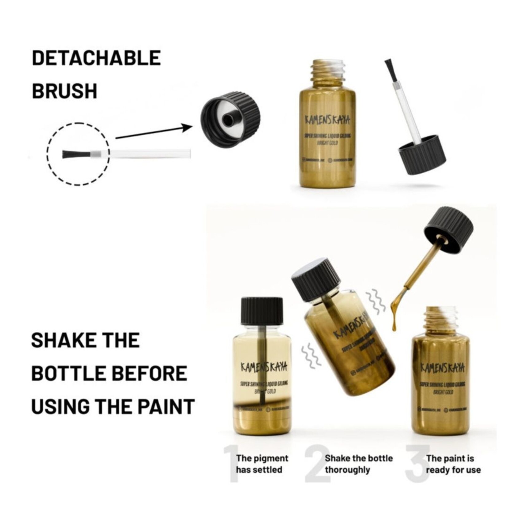 KAMENSKAYA SUPER SHINING GILDING LIQUID 20ML BRIGHT GOLD