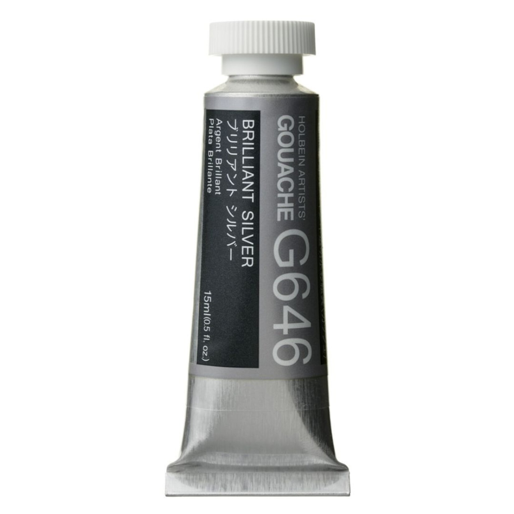 HOLBEIN ARTISTS GOUACHE 15ML G646 BRILLIANT SILVER