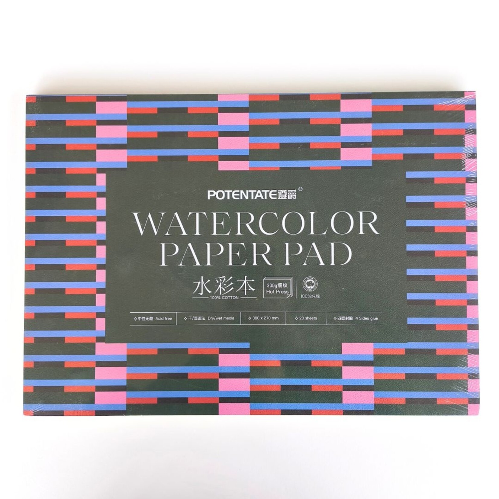 POTENTATE WATERCOLOUR BLOCK 140LB HP 10.6"X15" 20/SHT