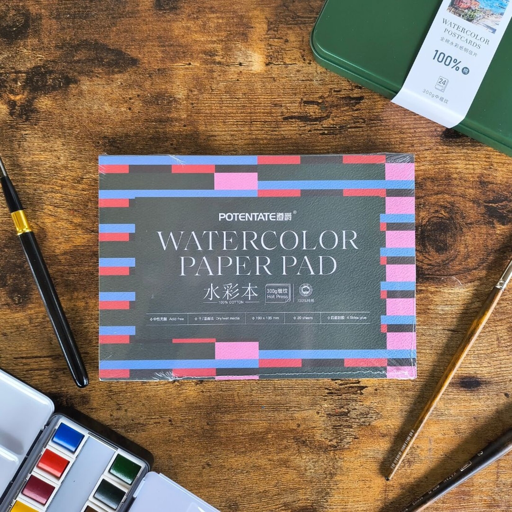POTENTATE WATERCOLOUR BLOCK 140LB HP 5.3x7.4" 20/SHT