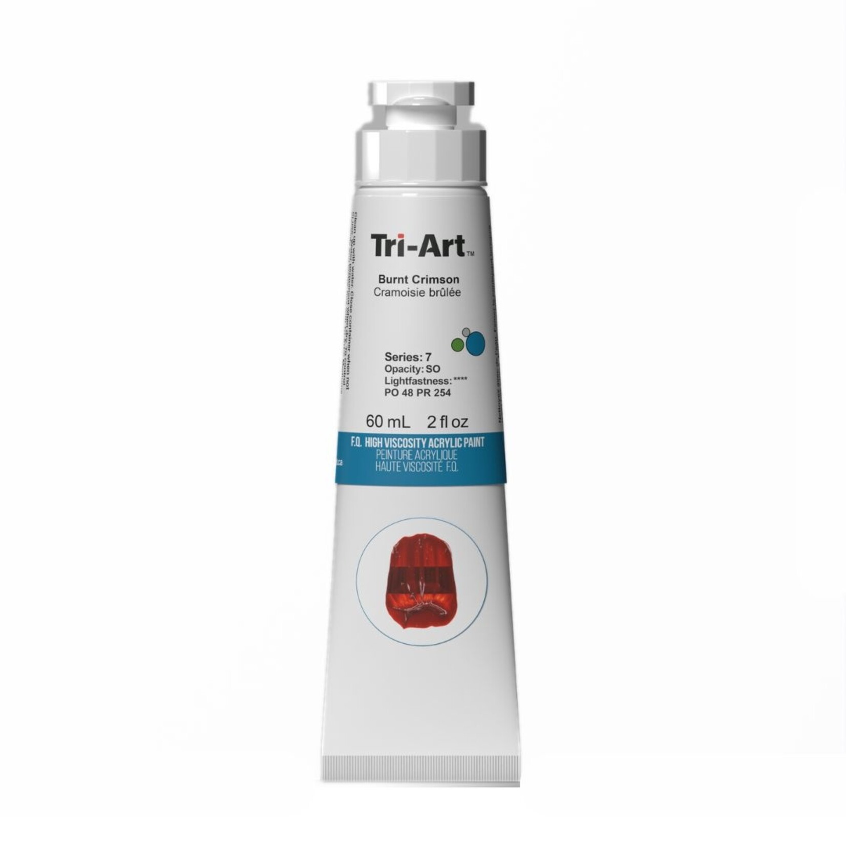TRI-ART HIGH VISCOSITY ACRYLIC 60ML BURNT CRIMSON
