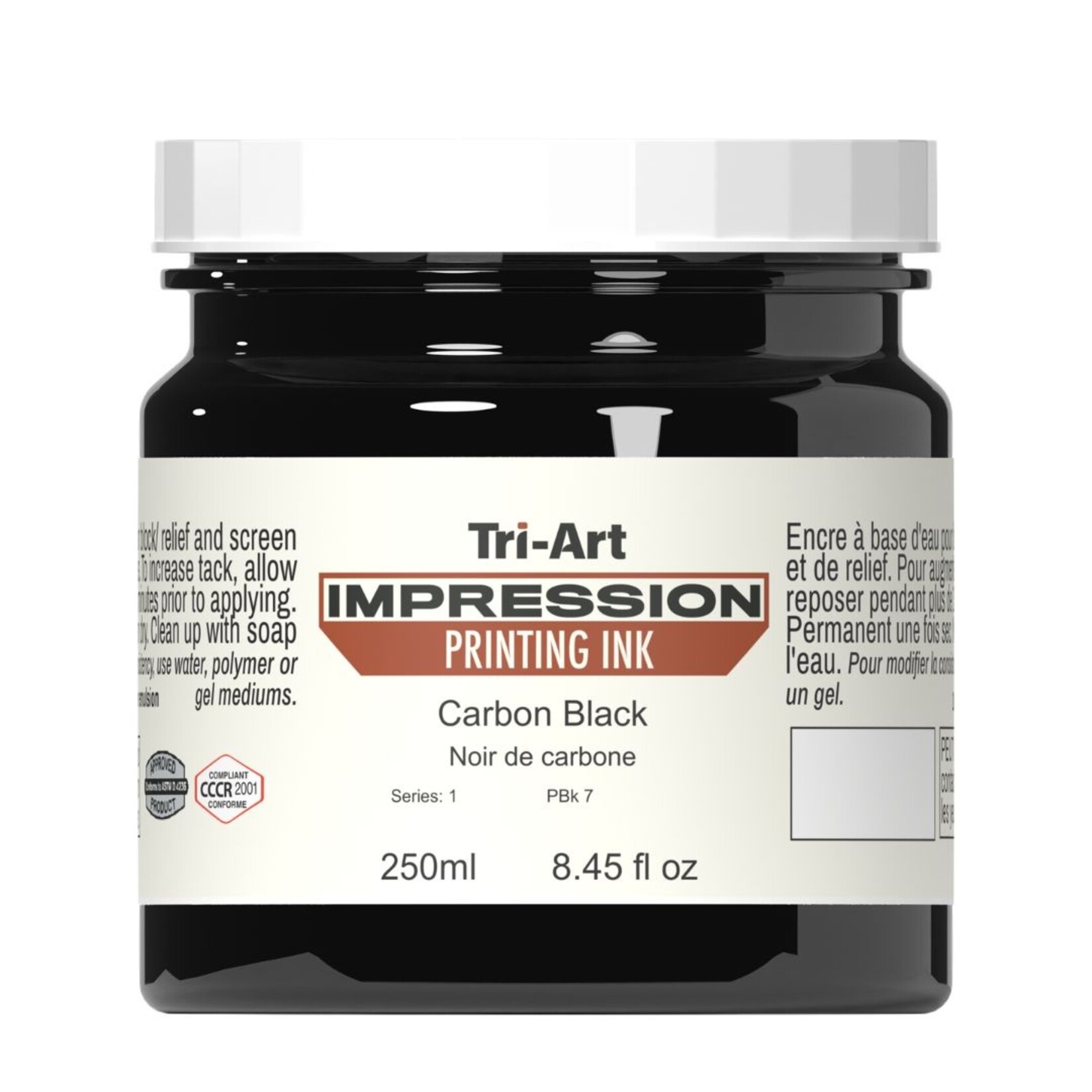TRI ART TRI-ART IMPRESSION ACRYLIC BLOCK PRINTING INK 250ML CARBON BLACK