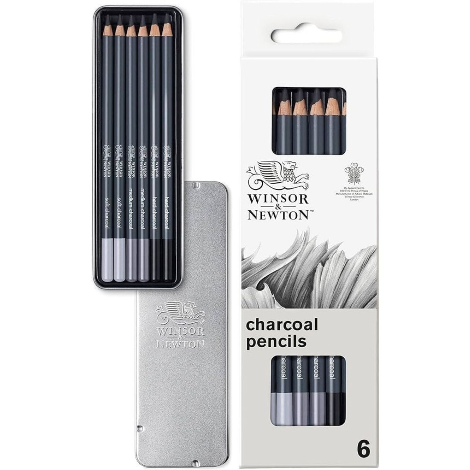 WINSOR & NEWTON STUDIO CHARCOAL PENCIL SET/6