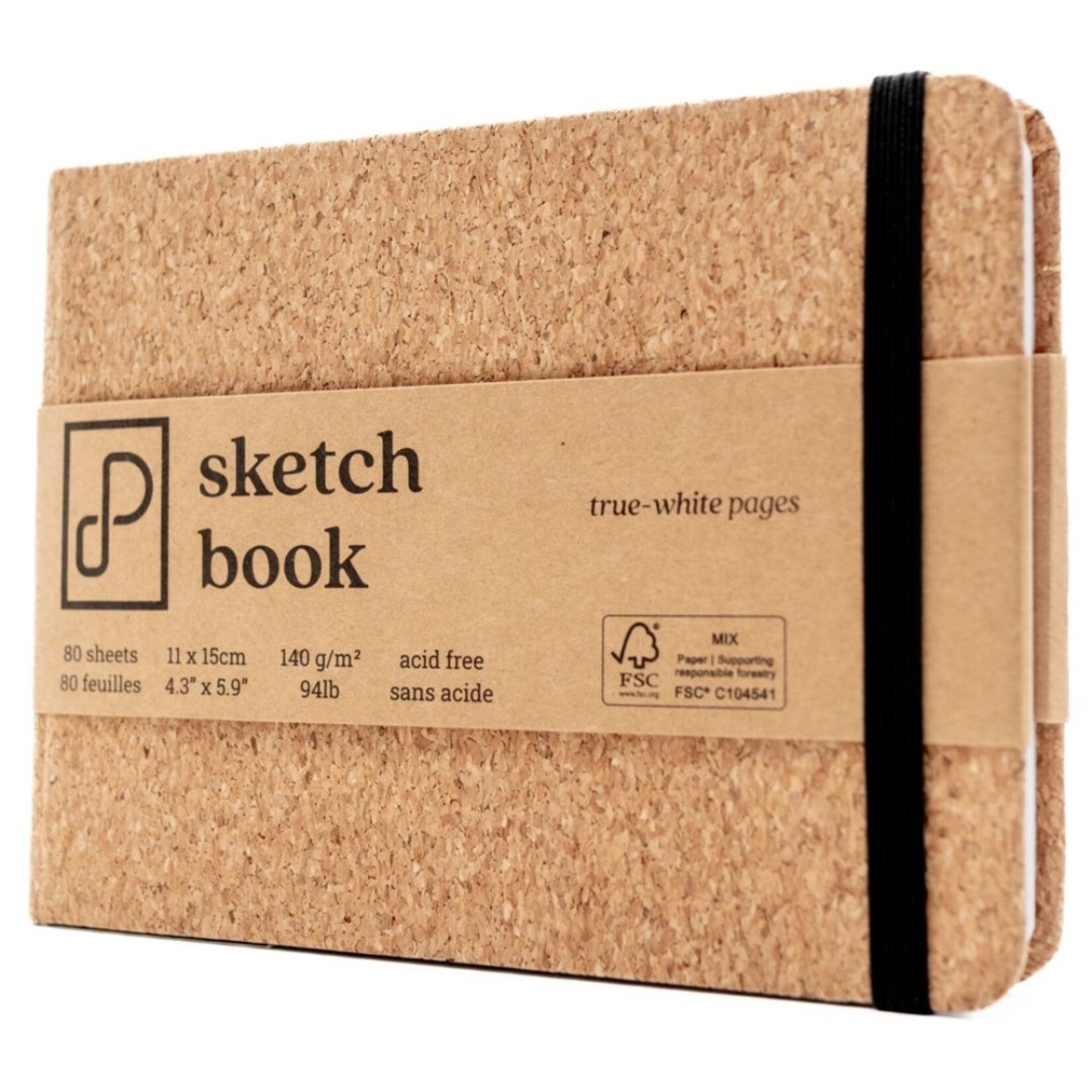 PRISM STUDIO CORK SKETCHBOOK 4.3X5.9" 80/SHT TRUE WHITE PAGES
