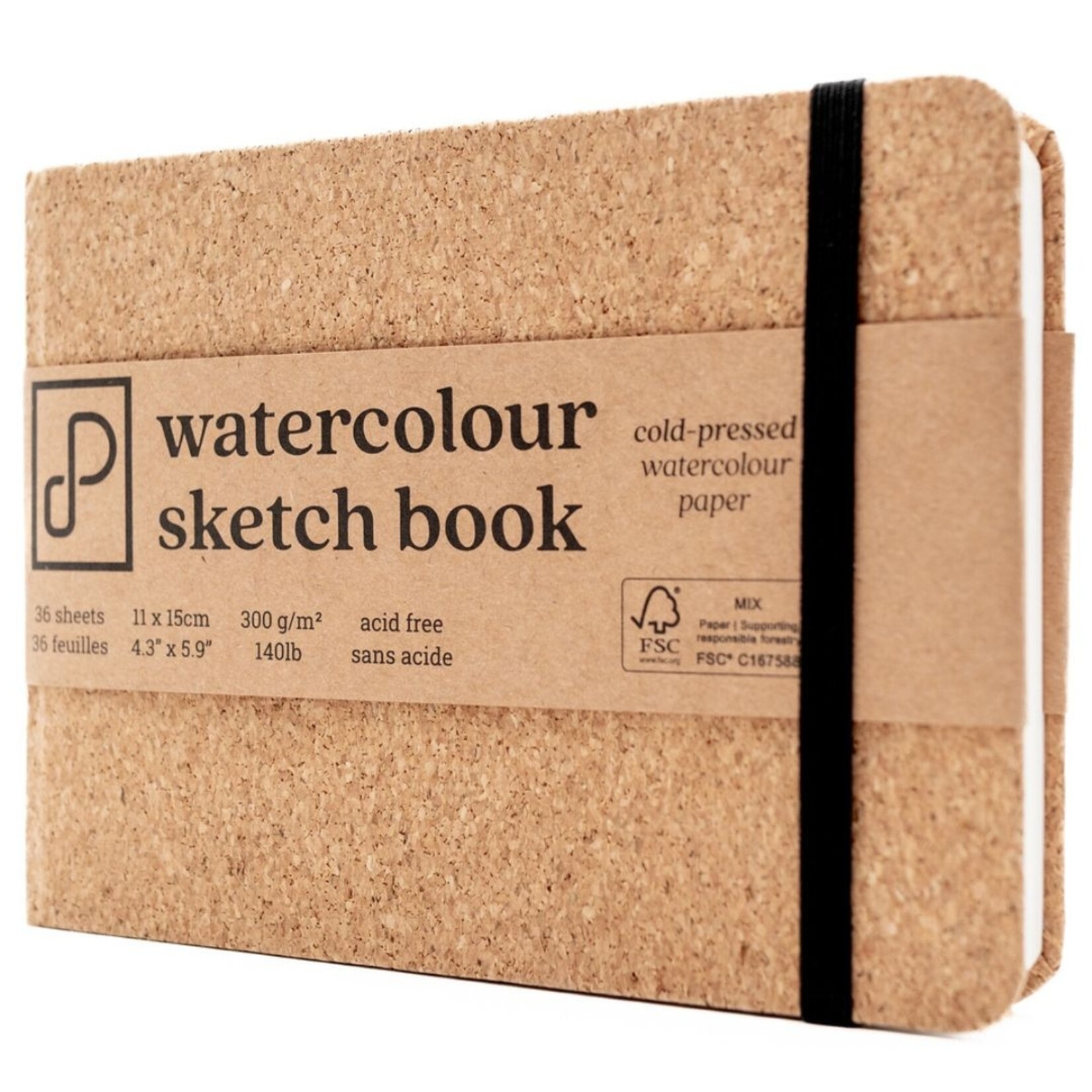 PRISM STUDIO CORK SKETCHBOOK 4.3X5.9" 80/SHT NATURAL WHITE PAGES
