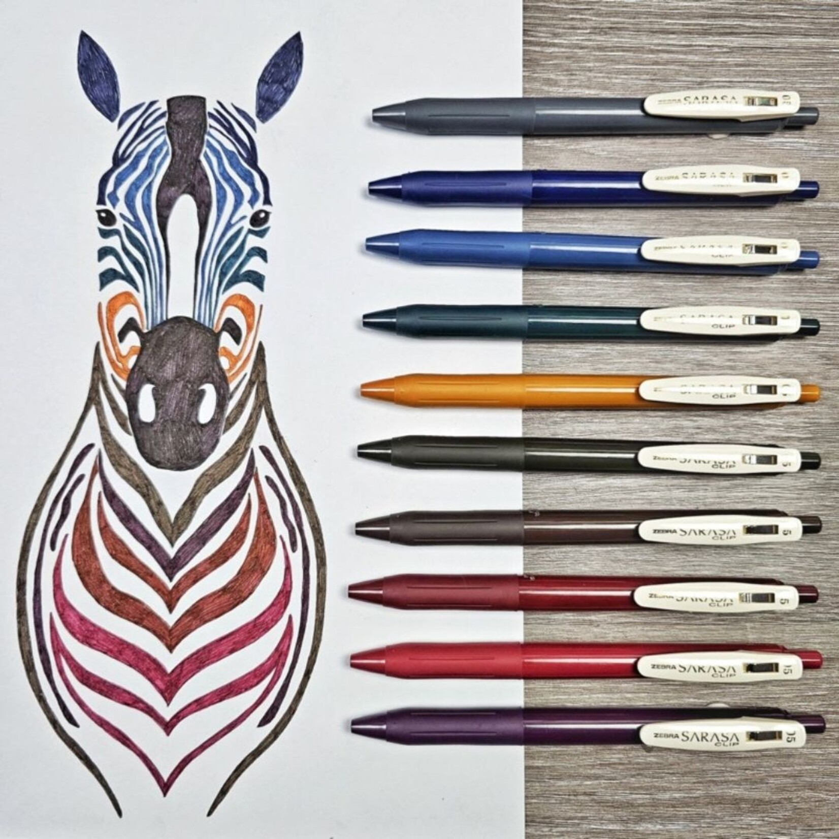 ZEBRA SARASA CLIP VINTAGE 0.5MM SEPIA BLACK